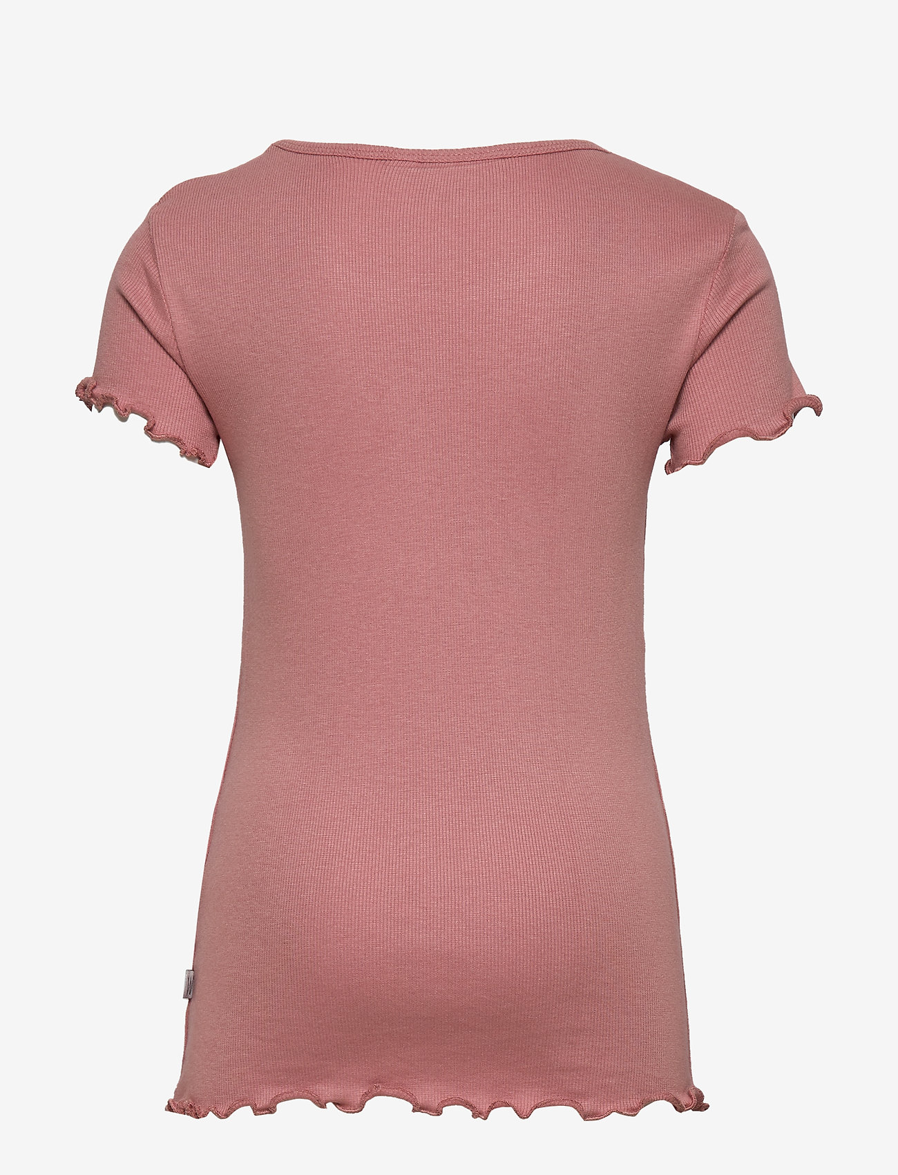 Wheat - T-Shirt Rib Ruffle SS - soft peach rose - 1