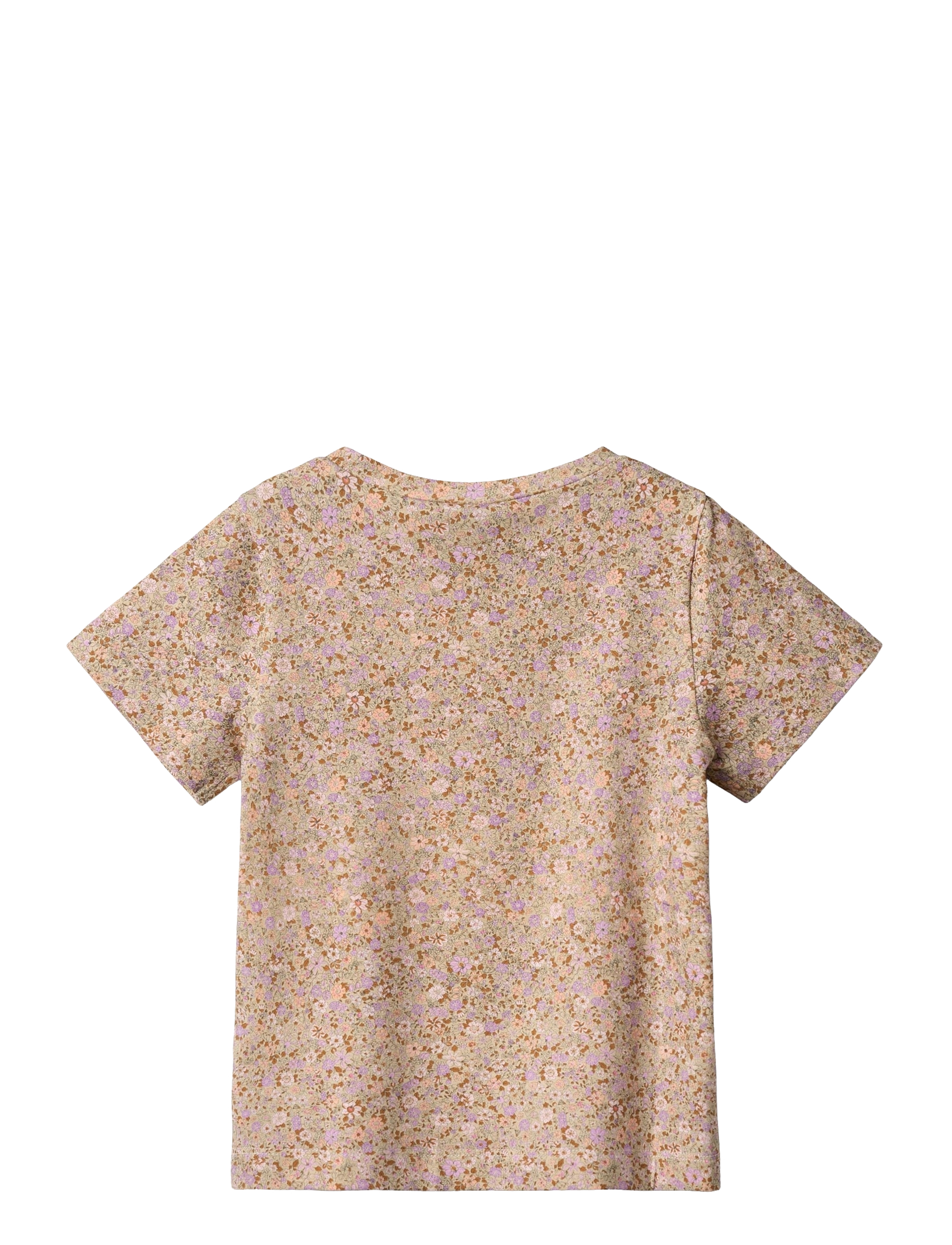 Wheat - T-Shirt S/S Manna - kurzärmelige - lilac flower meadow - 1
