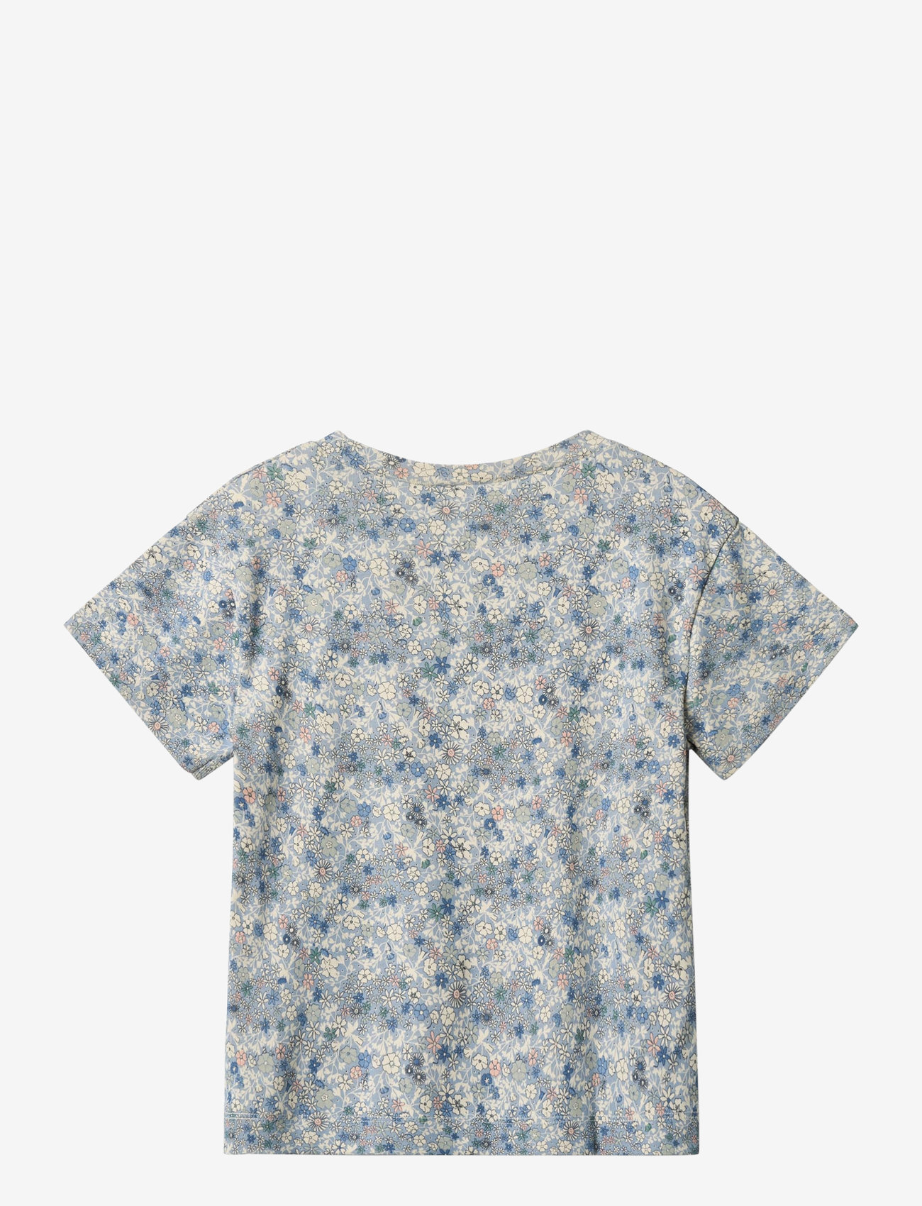 Wheat - T-Shirt S/S Ella - kortärmade t-shirts - blue summer flowers - 1
