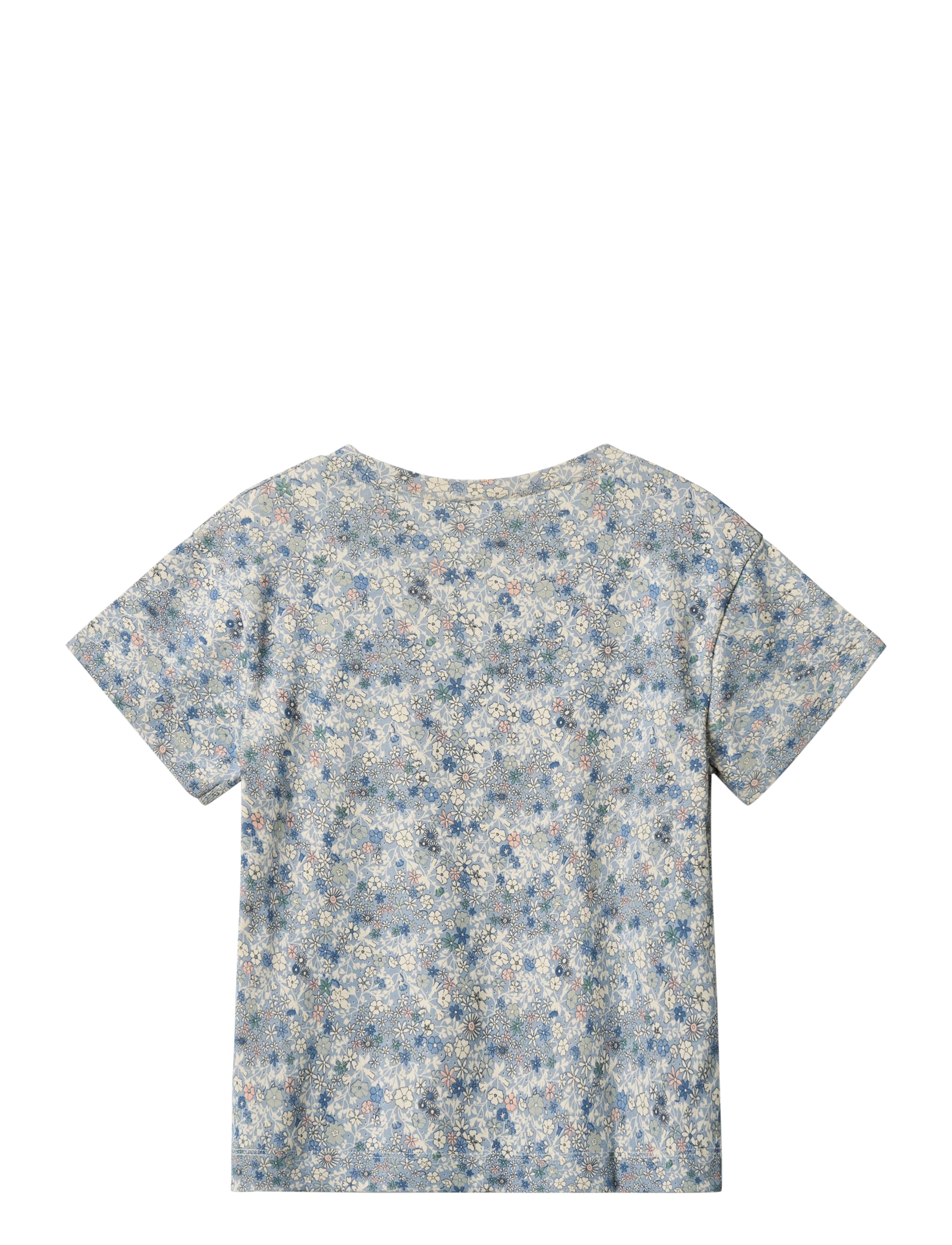 Wheat - T-Shirt S/S Ella - short-sleeved t-shirts - blue summer flowers - 1