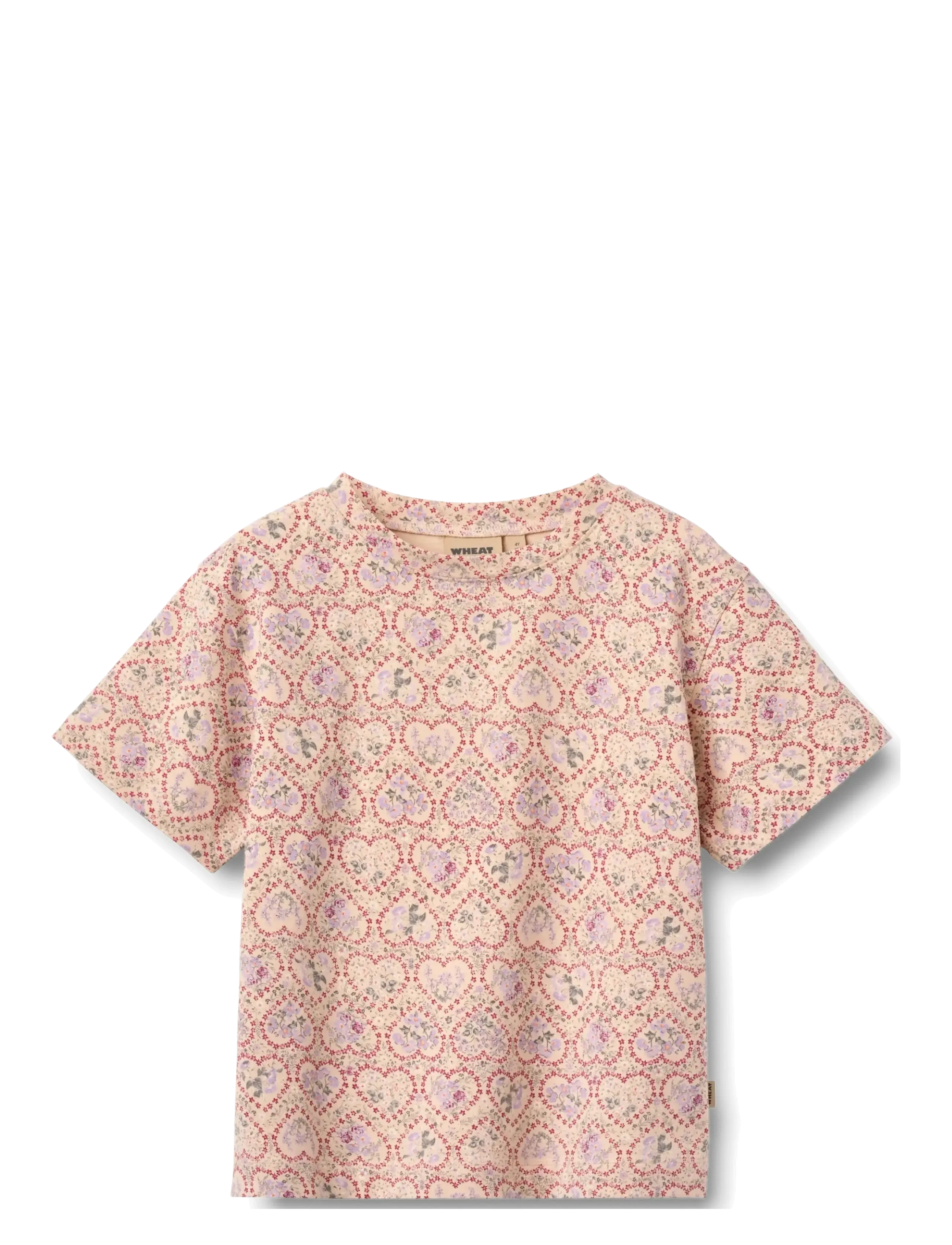 Wheat T-Shirt S/S Ella, 98, T-shirts, Mehrfarbig/gemustert - Short-sleeved, Kinder