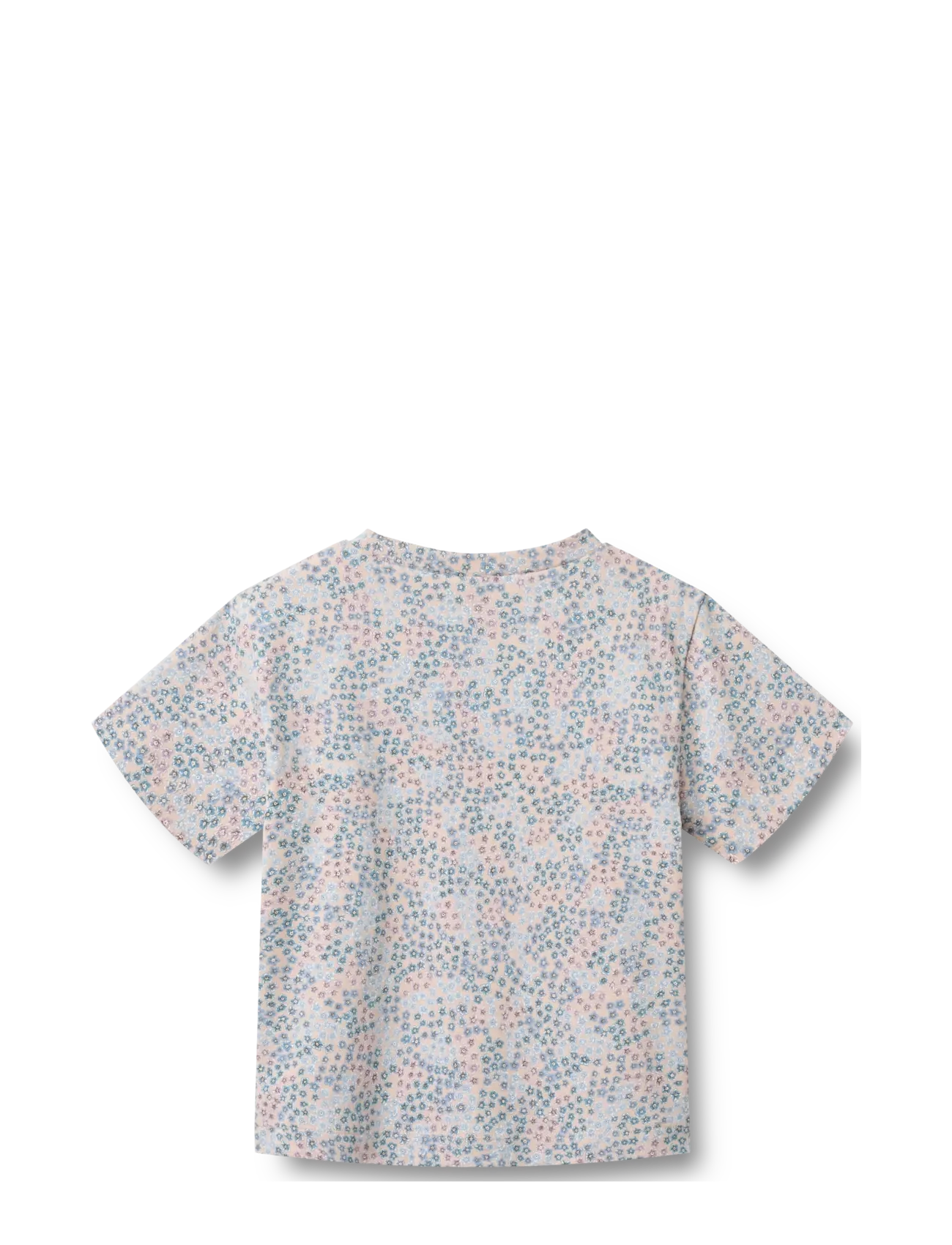Wheat - T-shirt S/S Ella - kortärmade t-shirts - powder blue flowers - 1