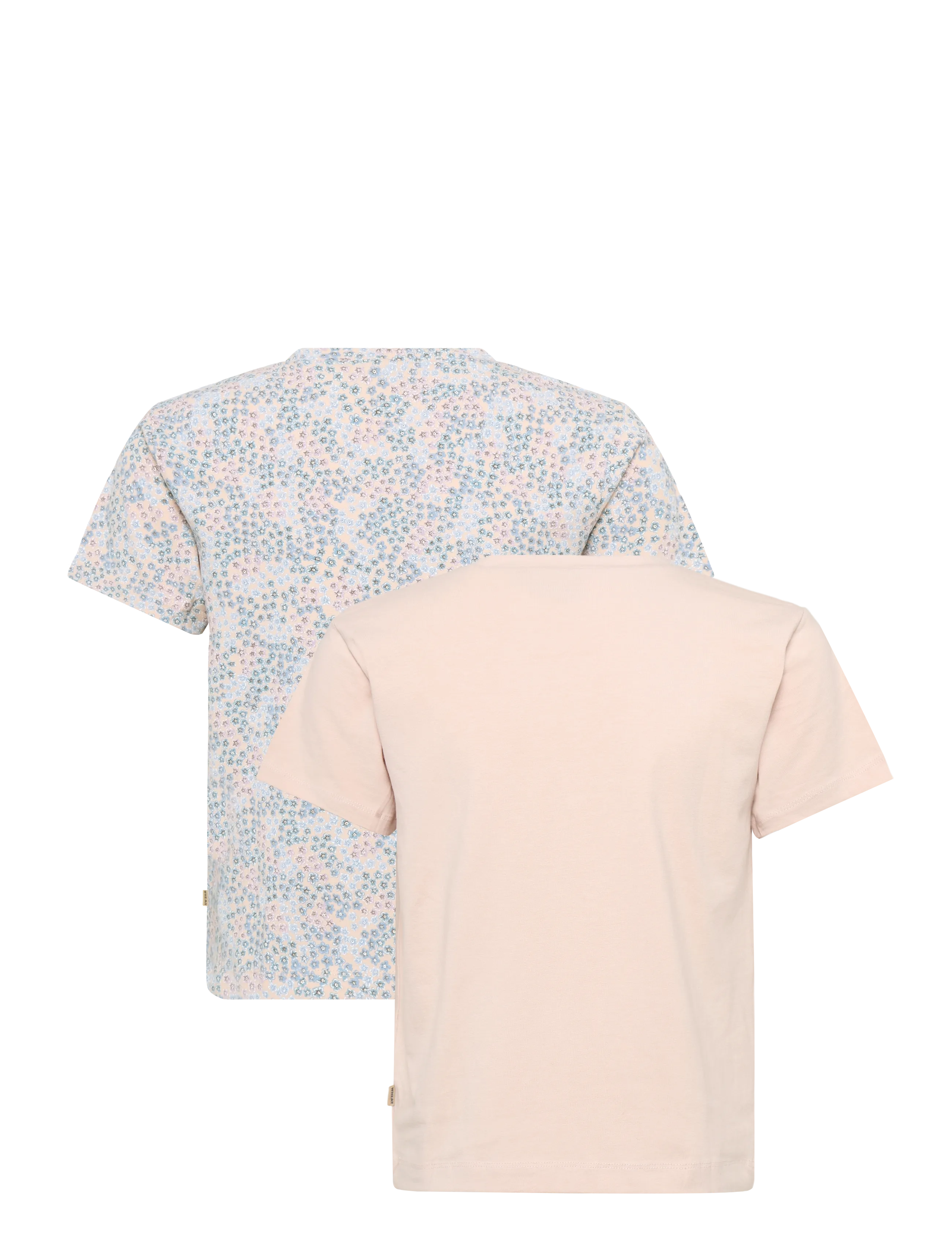 Wheat - 2 T-shirt S/S Ella - kortærmede t-shirts - powder blue flowers - 1