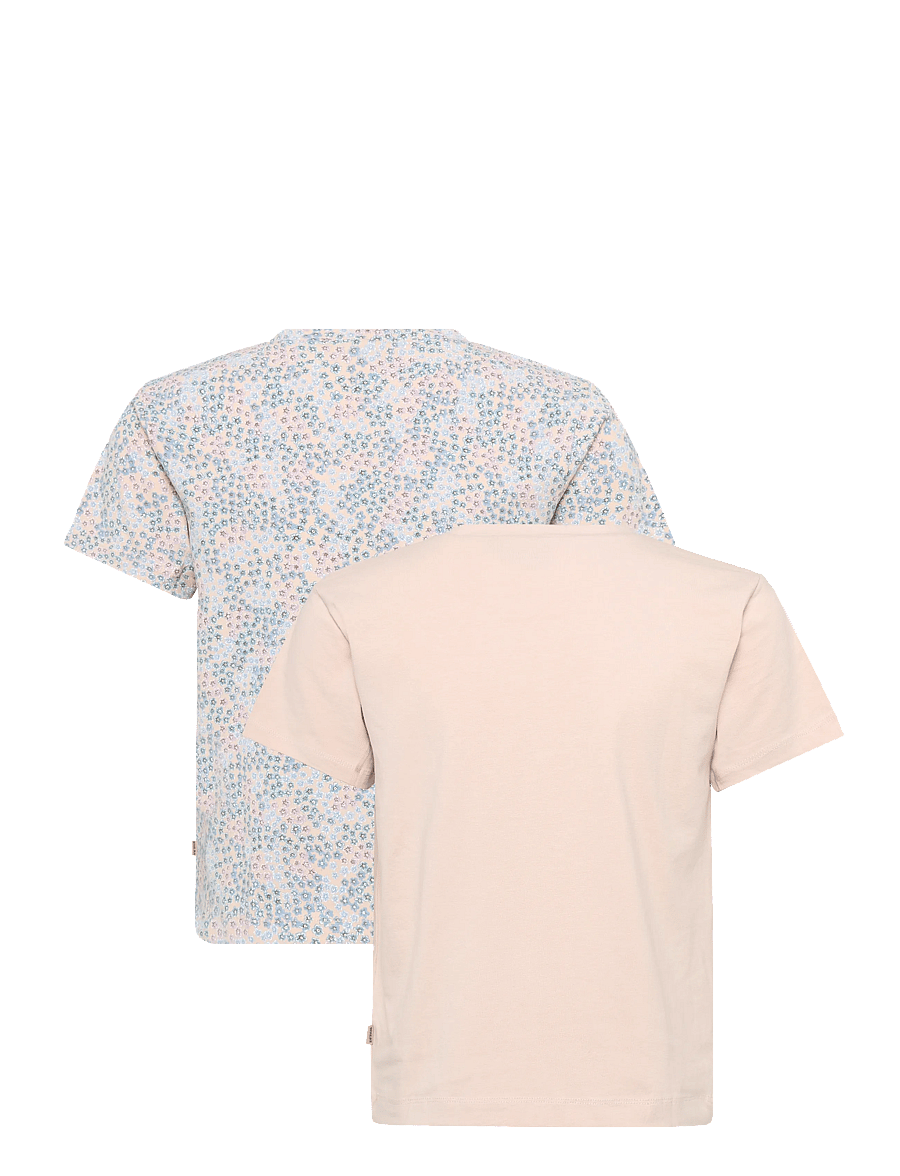 Wheat - 2 T-shirt S/S Ella - kortærmede t-shirts - powder blue flowers - 1