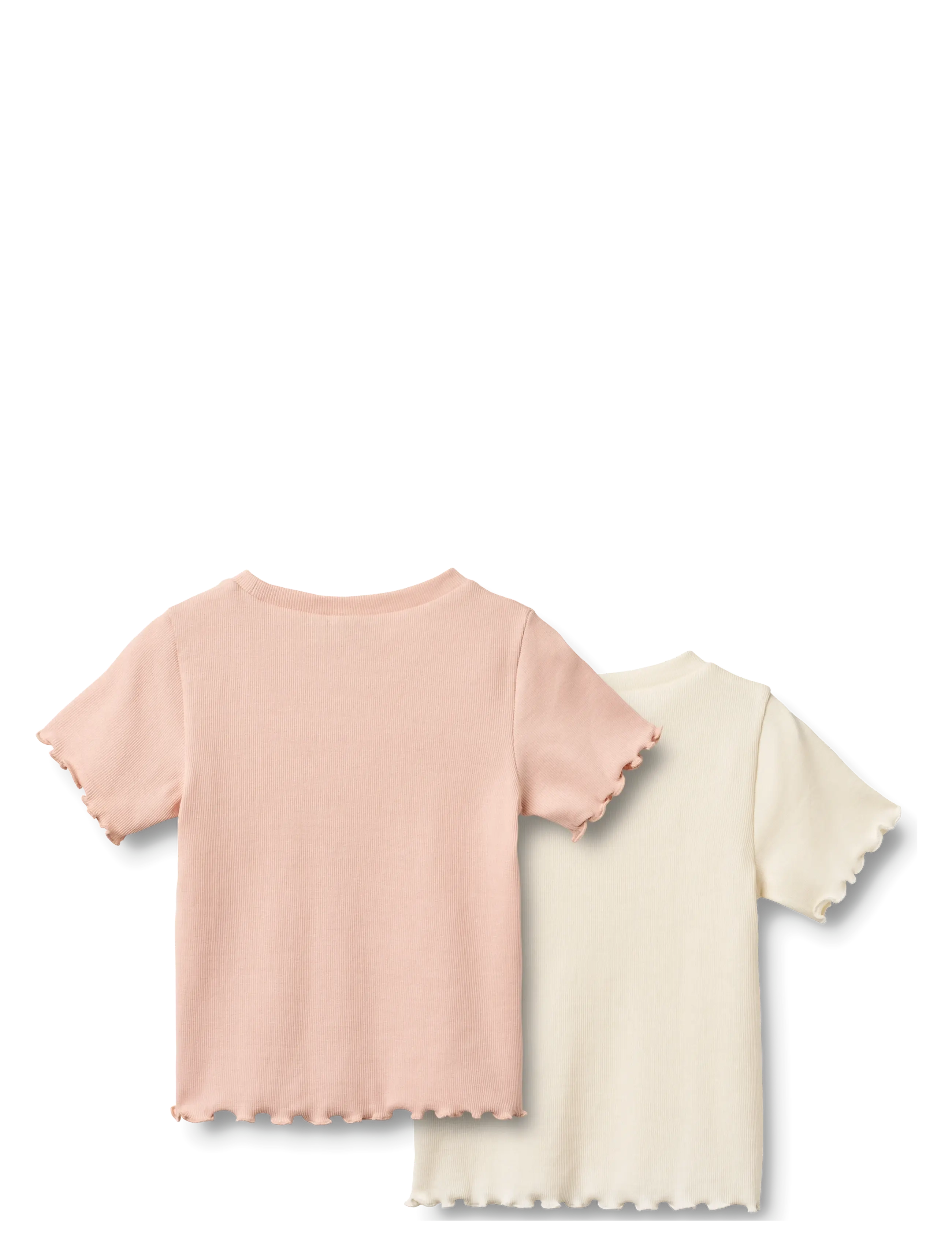 Wheat - 2 Rib T-shirt S/S Alicia - kurzärmelige - ivory - 1