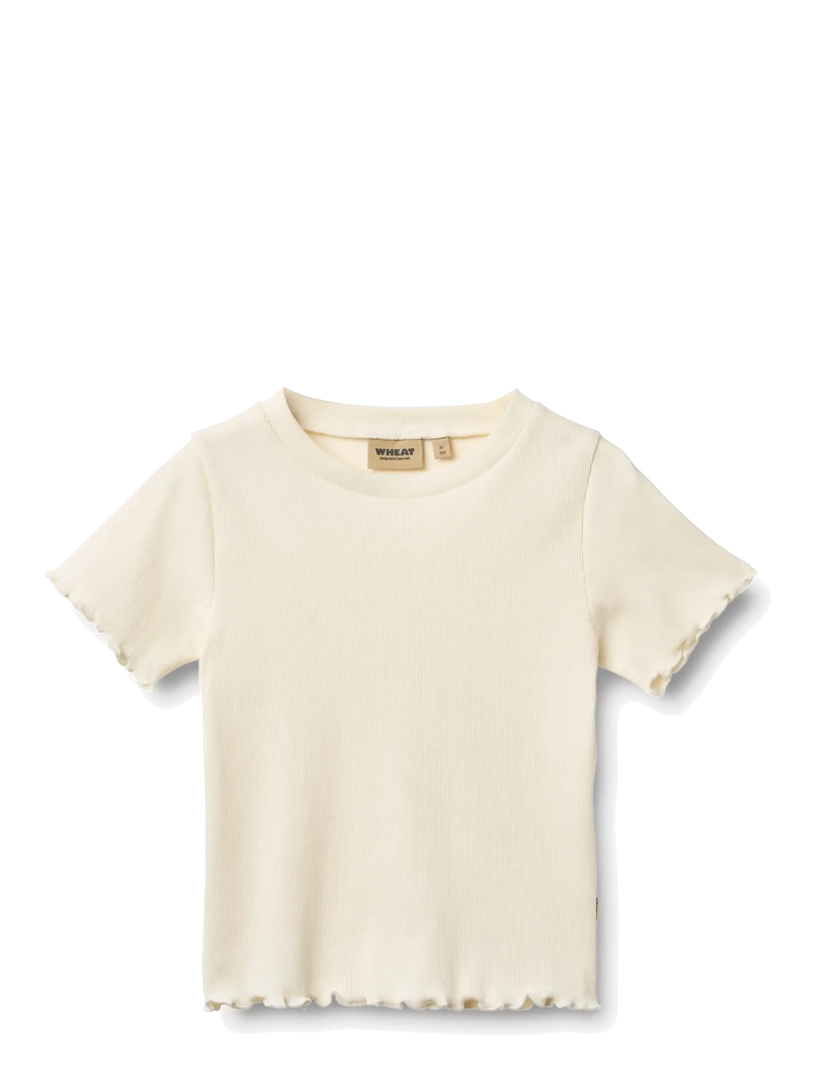 Wheat - 2 Rib T-shirt S/S Alicia - kurzärmelige - ivory - 2