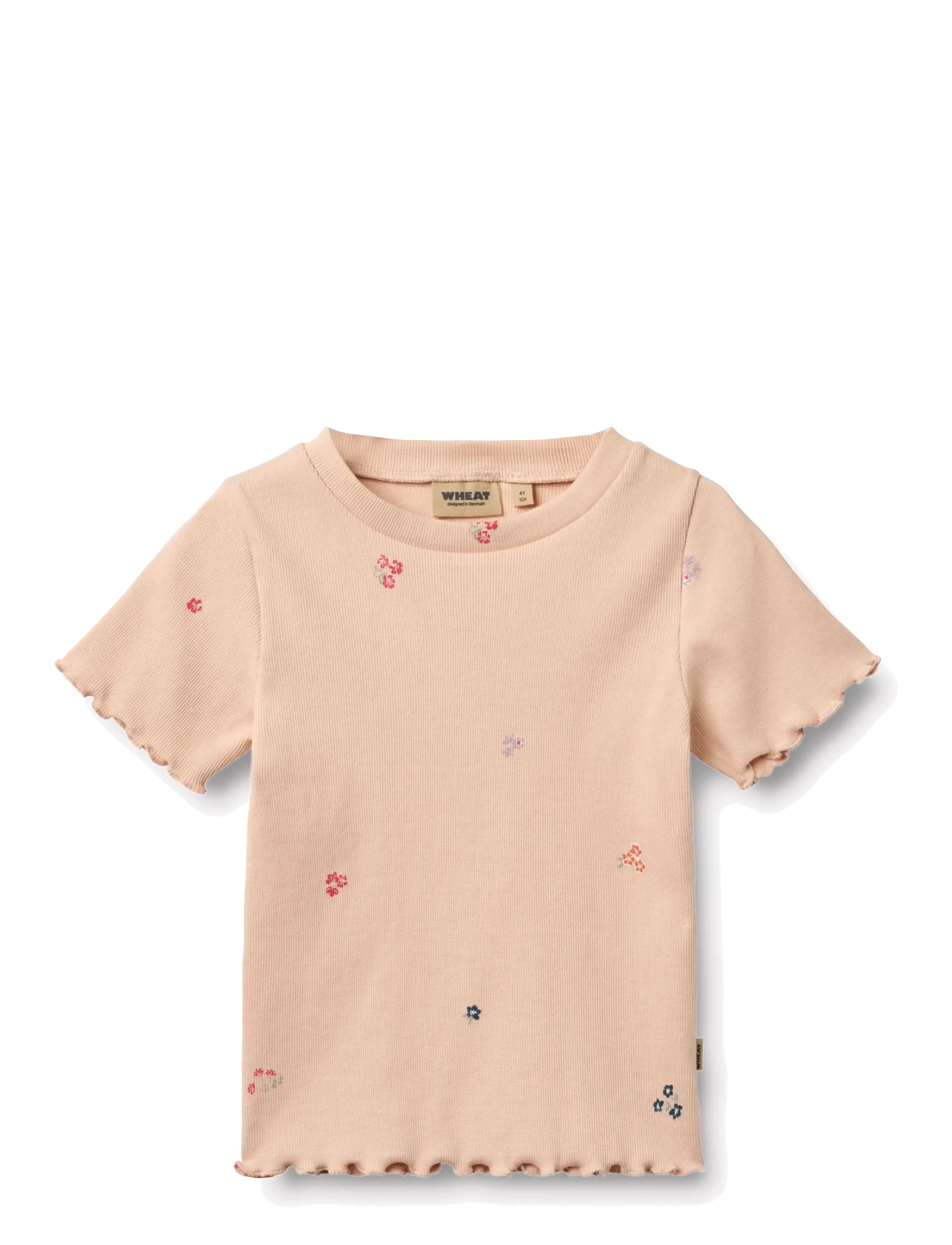 Wheat - 2 Rib T-shirt S/S Alicia - kurzärmelige - rose flowers - 2
