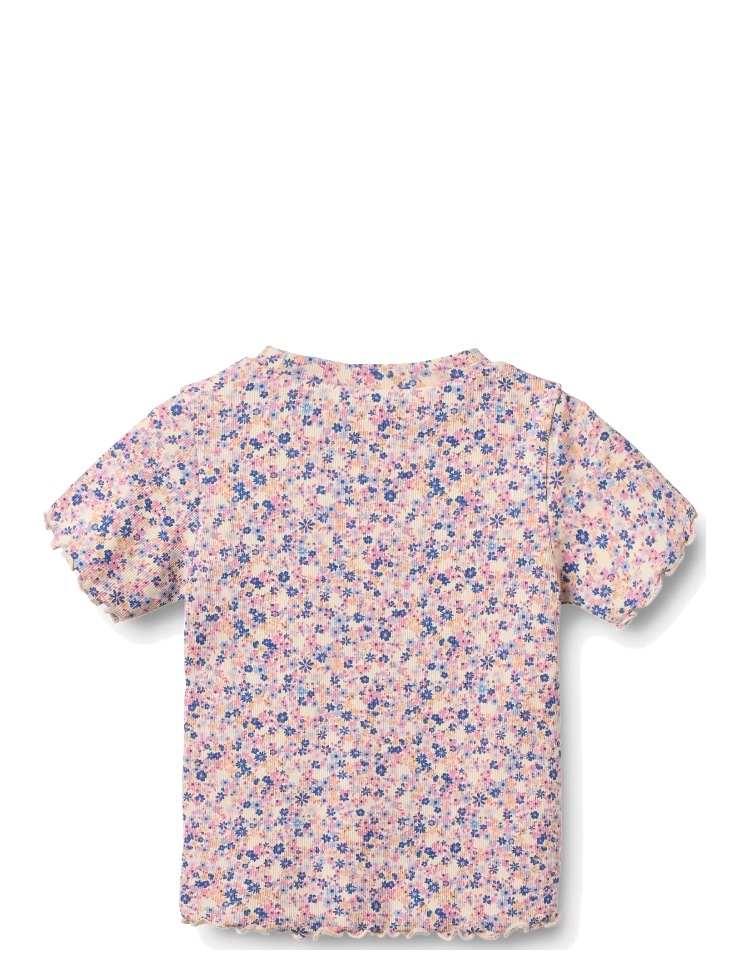 Wheat - 2 Rib T-shirt S/S Alicia - pink blue flowers - 4