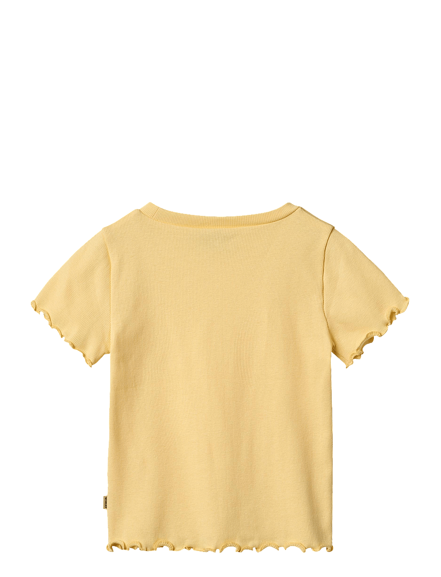 Wheat - Rib T-shirt S/S Alicia - kortærmede t-shirts - golden yellow - 1