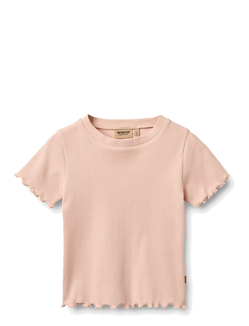 Wheat - Rib T-shirt S/S Alicia - korte mouwen - powder - 0