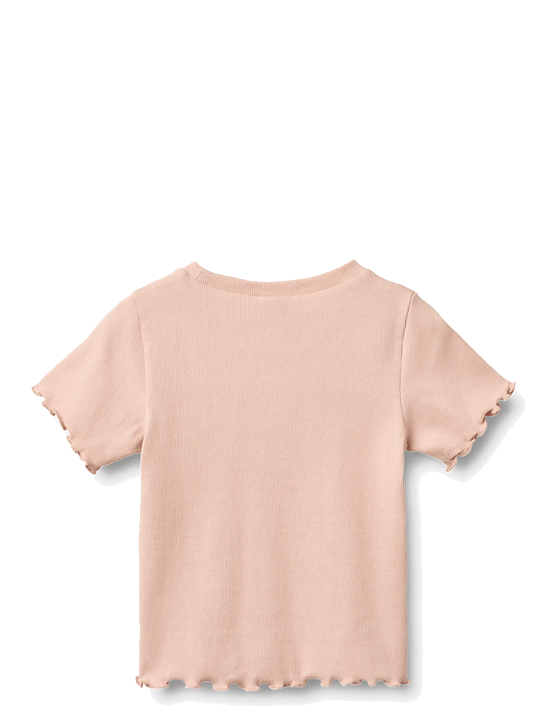Wheat - Rib T-shirt S/S Alicia - korte mouwen - powder - 1