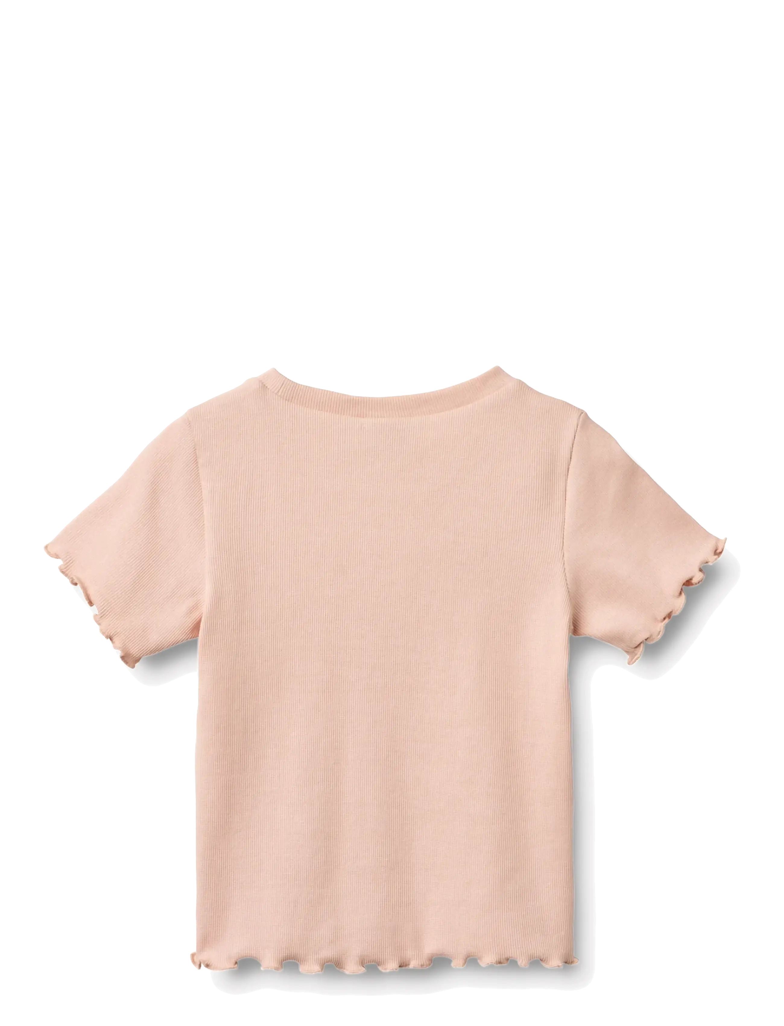 Wheat - Rib T-shirt S/S Alicia - t-shirts à manches courtes - powder - 1