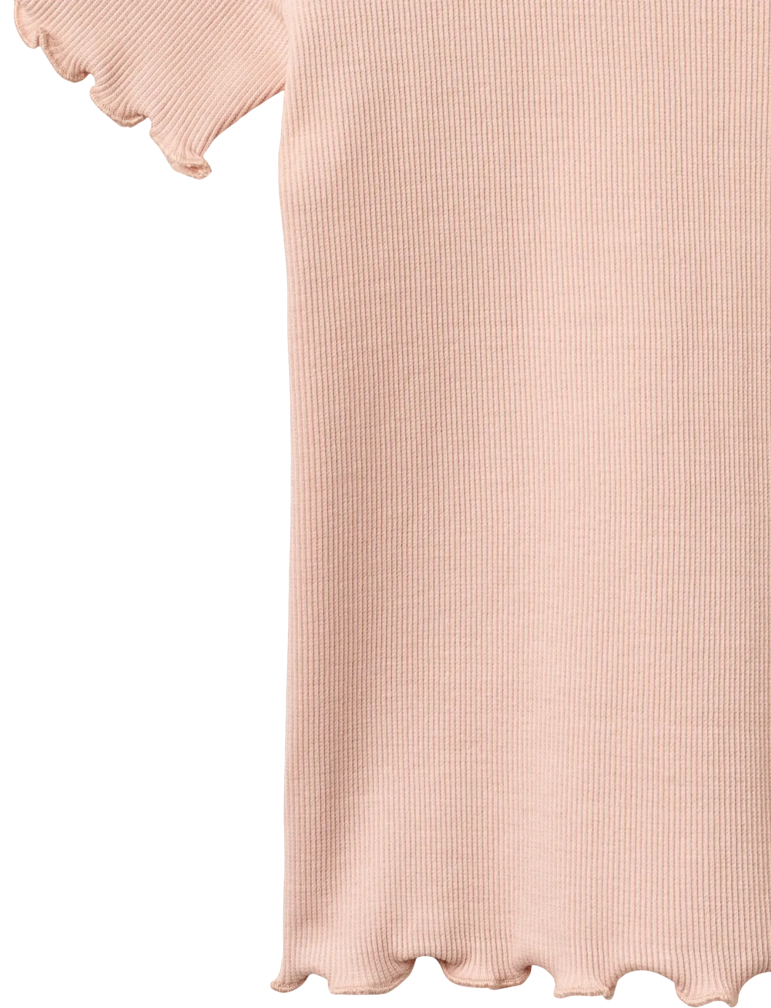 Wheat - Rib T-shirt S/S Alicia - t-shirts à manches courtes - powder - 2