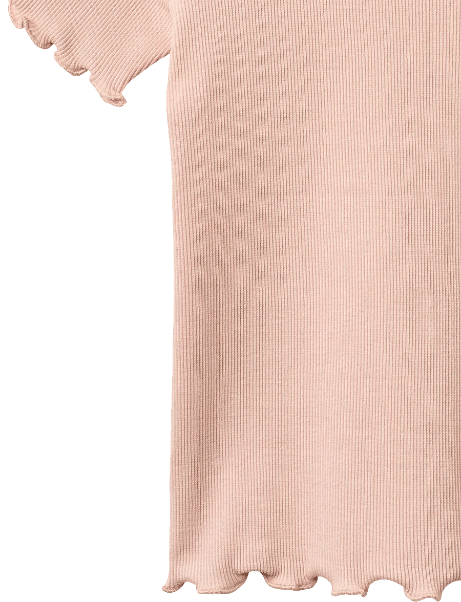 Wheat - Rib T-shirt S/S Alicia - t-shirts à manches courtes - powder - 2