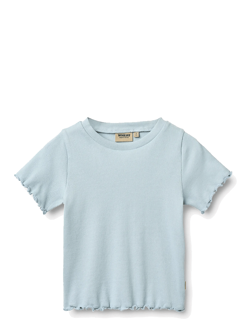 Wheat - Rib T-shirt S/S Alicia - t-krekli ar īsām piedurknēm - summer sky - 0