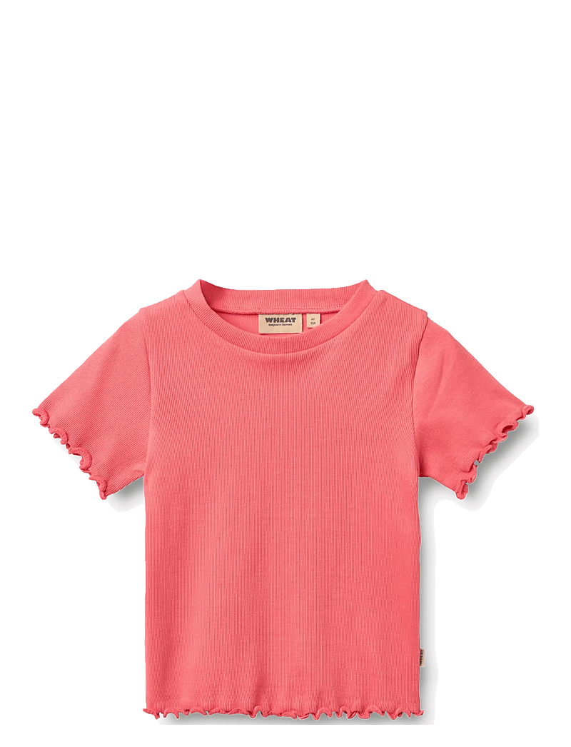 Wheat - Rib T-shirt S/S Alicia - marškinėliai trumpomis rankovėmis - watermelon - 0