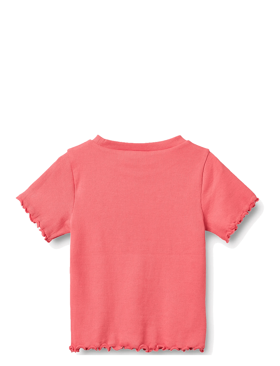 Wheat - Rib T-shirt S/S Alicia - kortærmede t-shirts - watermelon - 1