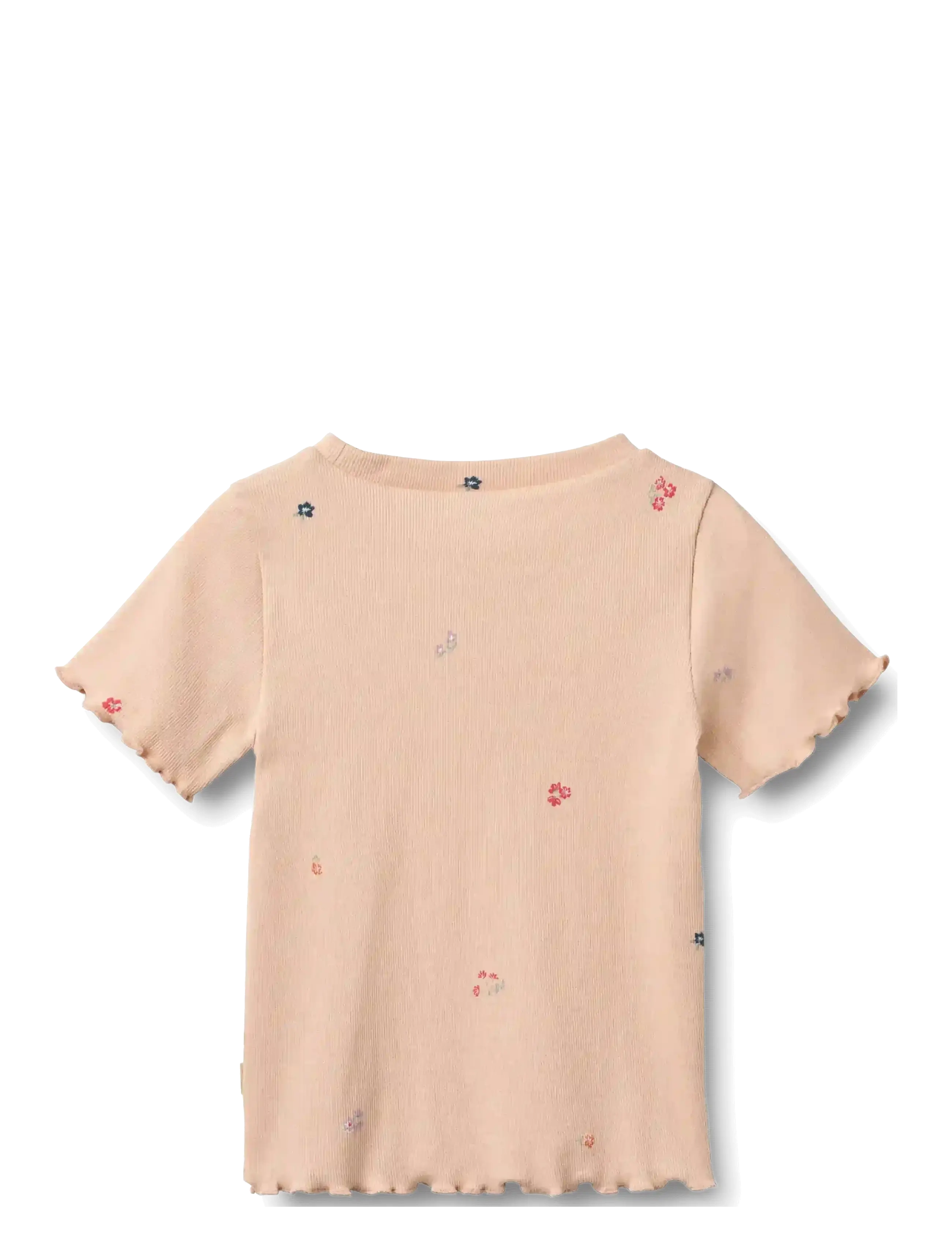Wheat - Rib T-shirt S/S Alicia - kurzärmelige - rose flowers - 1