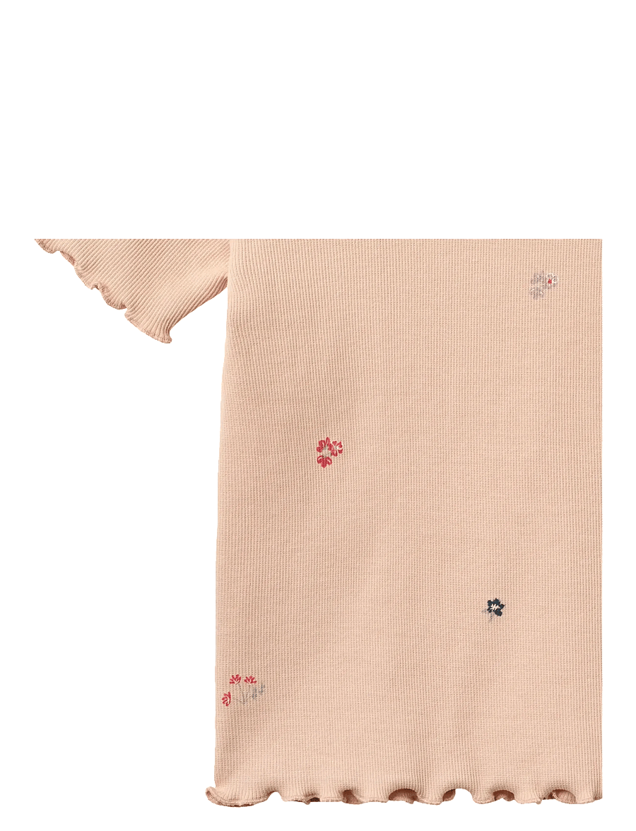 Wheat - Rib T-shirt S/S Alicia - kortærmede t-shirts - rose flowers - 3