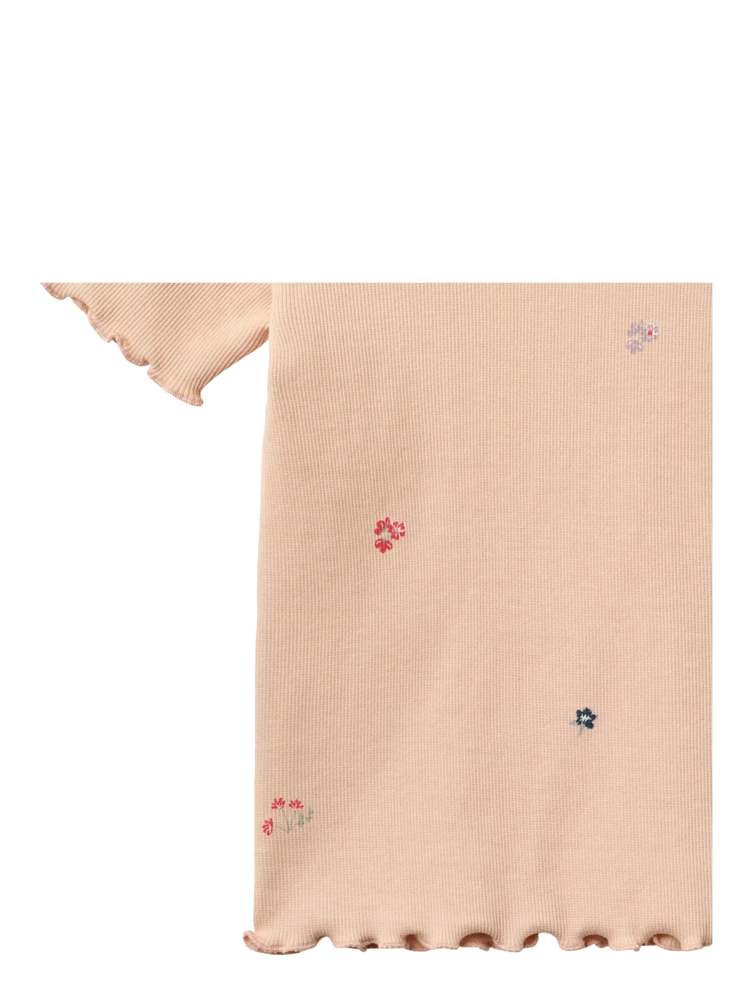 Wheat - Rib T-shirt S/S Alicia - kurzärmelige - rose flowers - 3