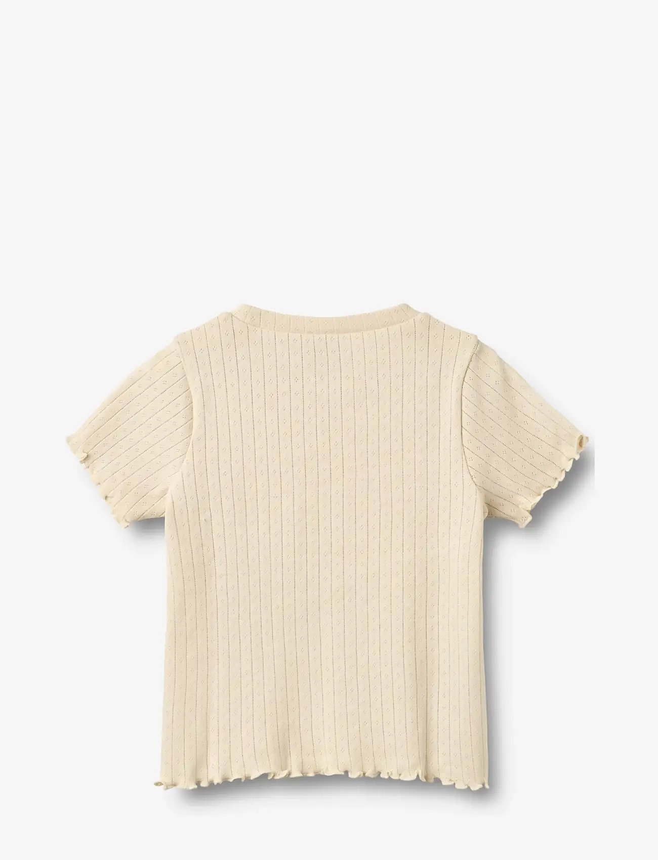 Wheat - Rib T-shirt S/S Irene - kortärmade t-shirts - almond peach - 1