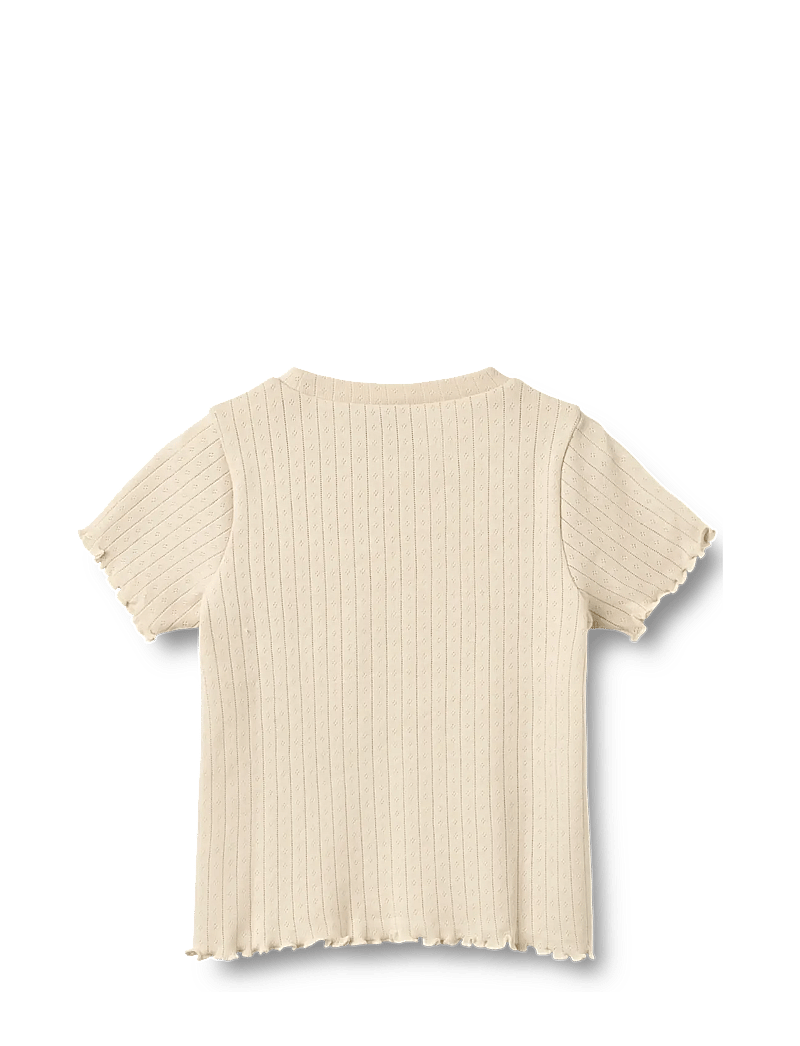 Wheat - Rib T-shirt S/S Irene - kortärmade t-shirts - almond peach - 1