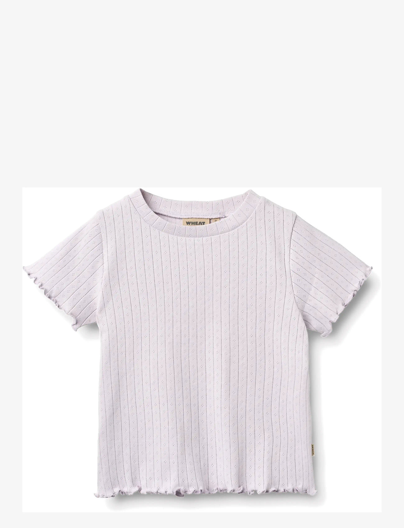 Wheat - Rib T-shirt S/S Irene - kortærmede t-shirts - purple light - 0
