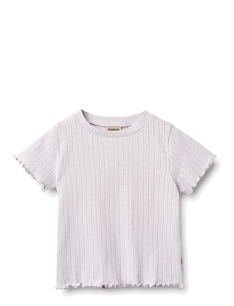 Wheat - Rib T-shirt S/S Irene - kortærmede t-shirts - purple light - 0