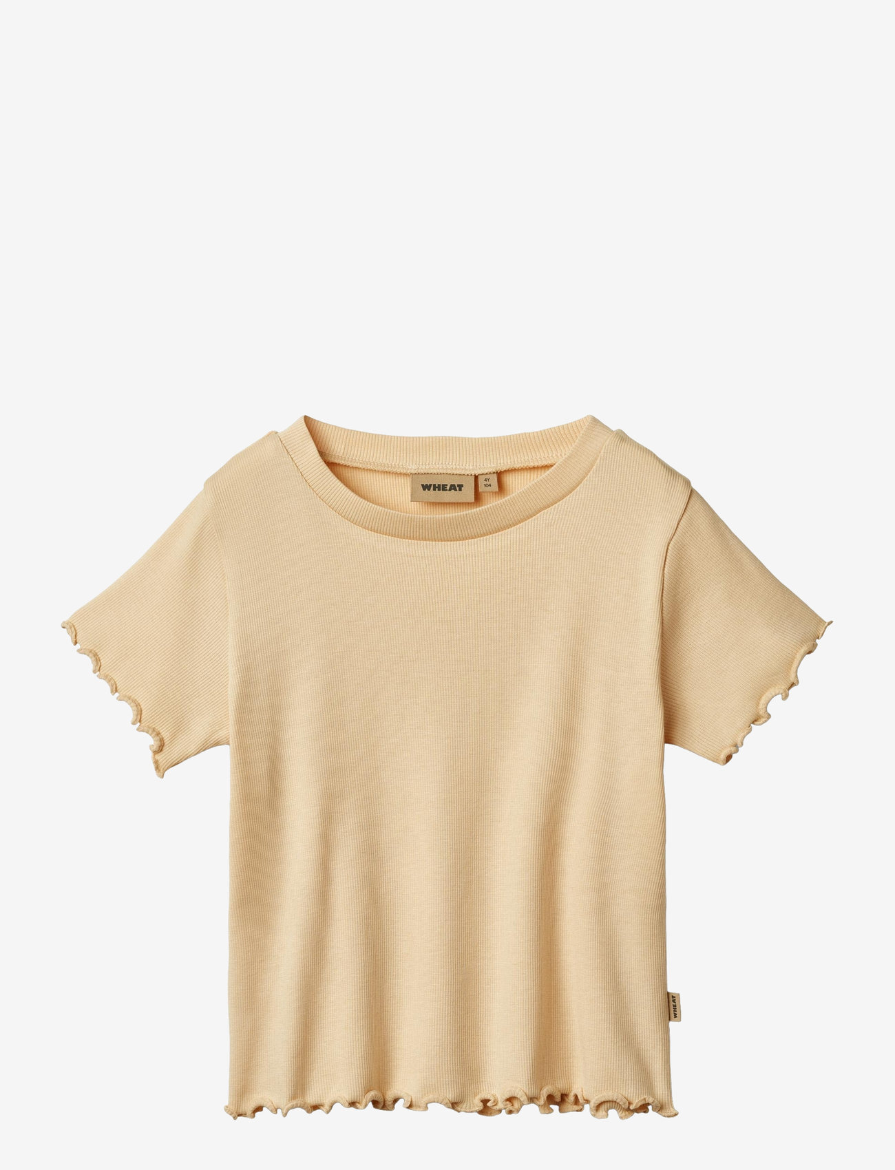 Wheat - Rib T-Shirt S/S Irene - macadamia - 0