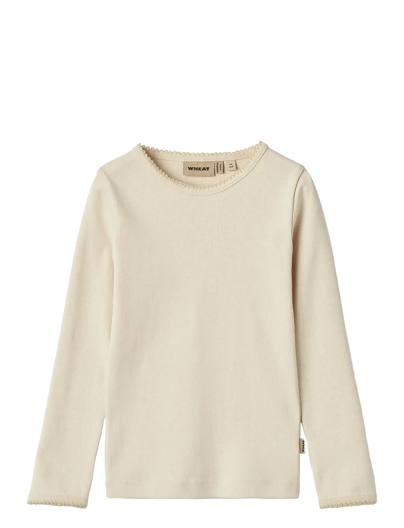 Wheat - T-shirt L/S Belis - pitkähihaiset t-paidat - eggshell - 0