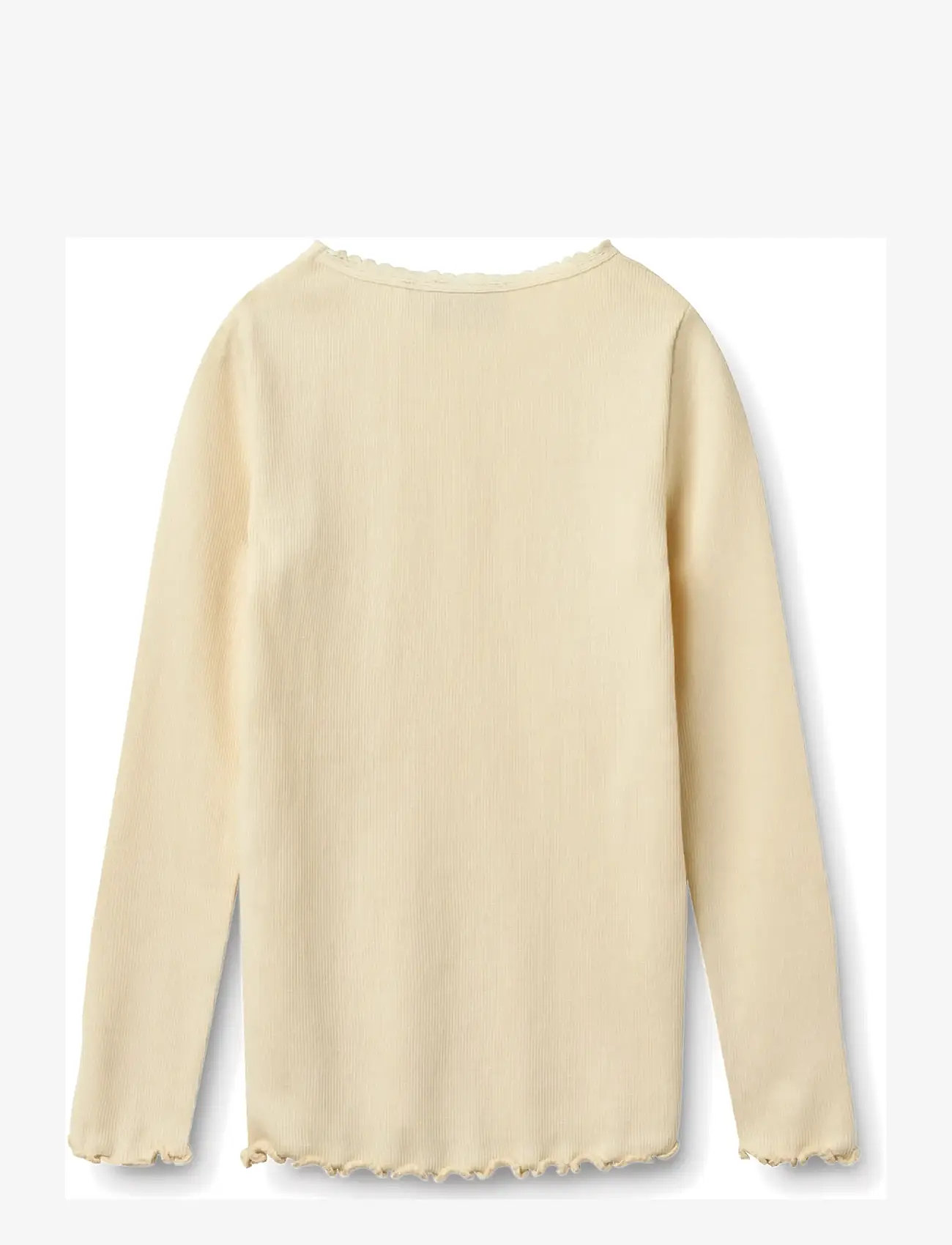 Wheat - Rib T-Shirt L/S Reese - langærmede t-shirts - barely apricot - 1