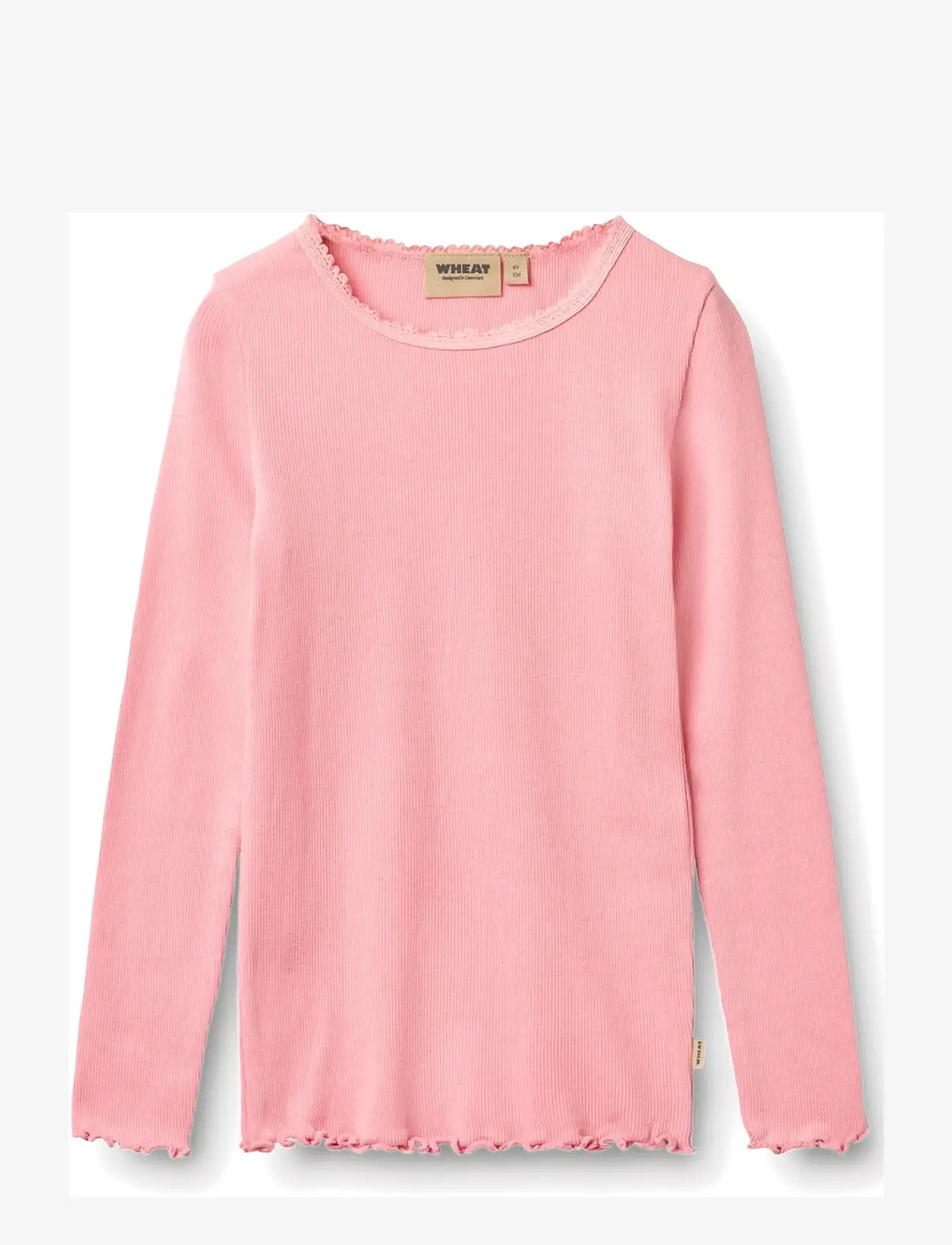 Wheat - Rib T-Shirt L/S Reese - langærmede t-shirts - bubblegum - 0