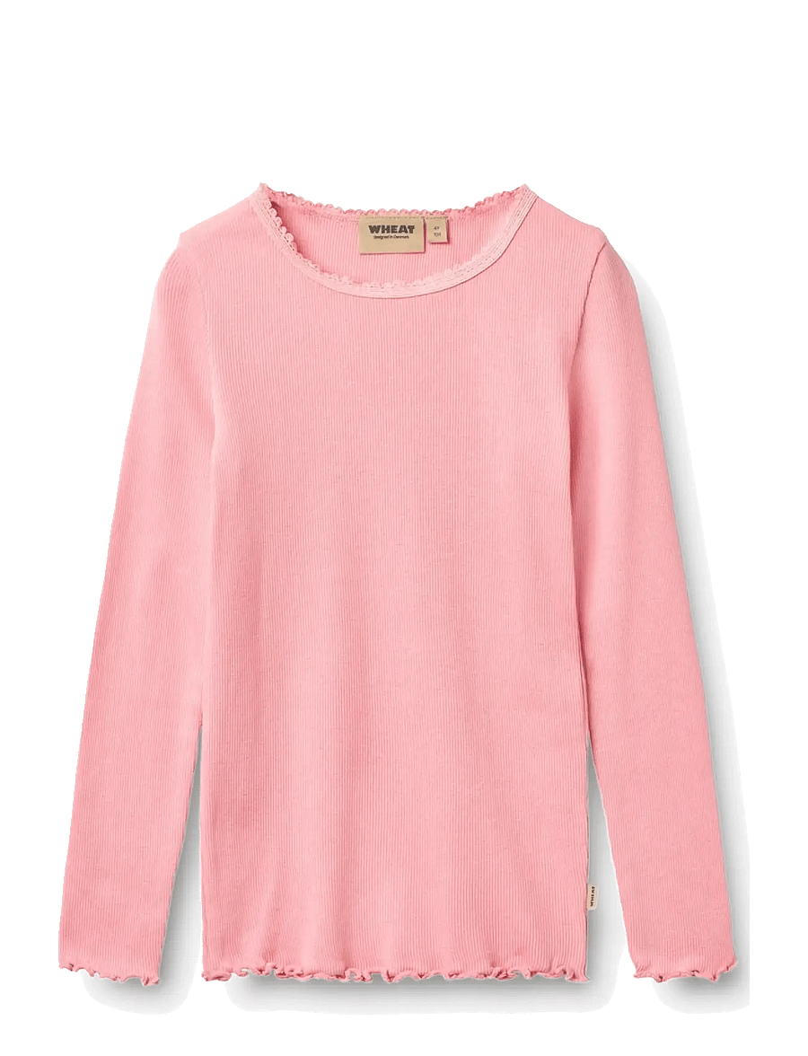 Wheat - Rib T-Shirt L/S Reese - langärmelig - bubblegum - 0
