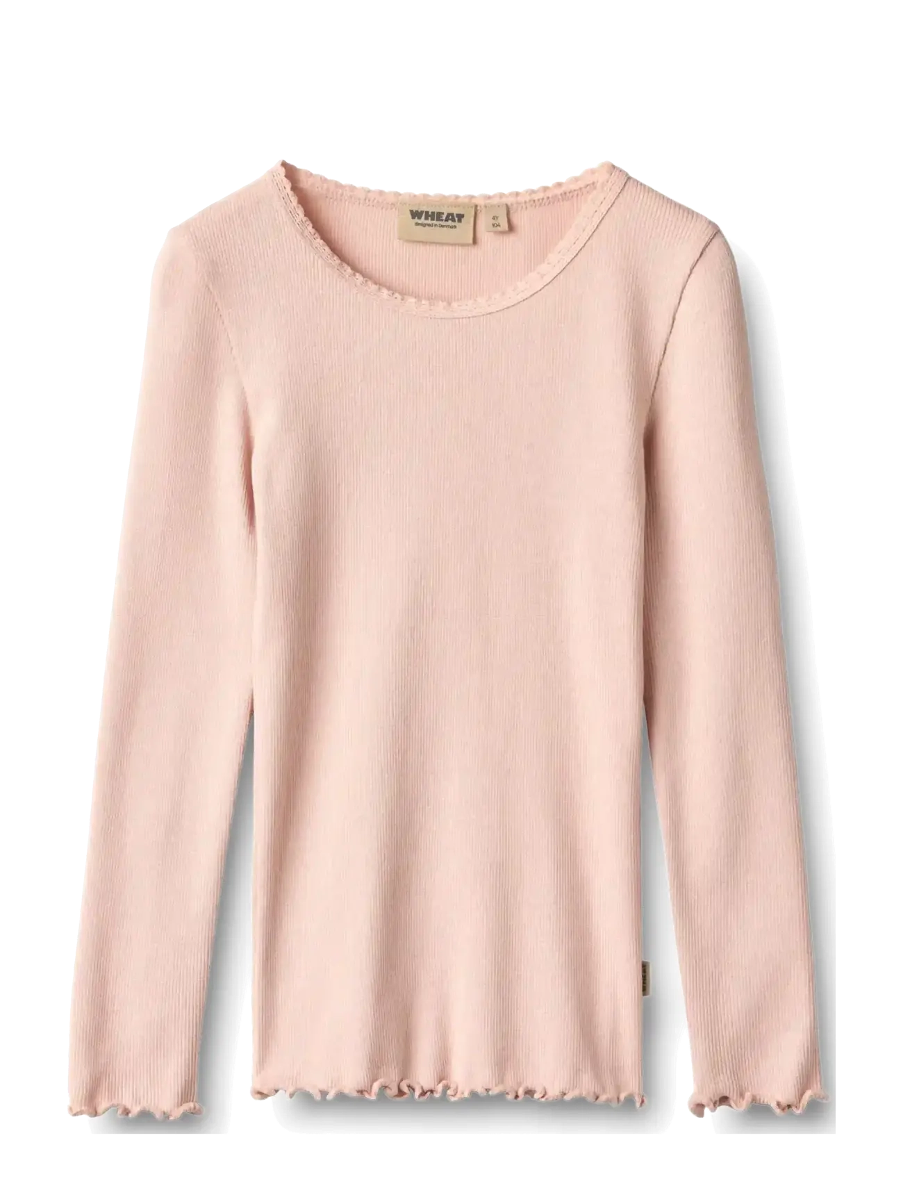 Wheat Rib T-Shirt L/S Reese - Langärmelig - DIM ROSE / pink/rose