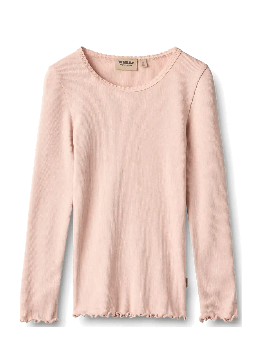 Wheat - Rib T-Shirt L/S Reese - langärmelig - dim rose - 0