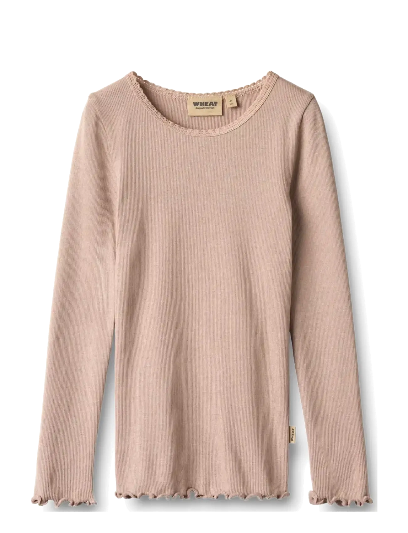 Wheat Rib T-Shirt L/S Reese - Oberteile & T-Shirts - DRY ROSE / pink/rose