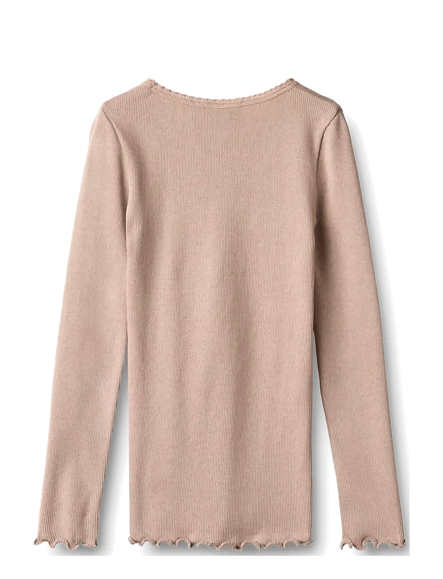 Wheat - Rib T-Shirt L/S Reese - langärmelig - dry rose - 1