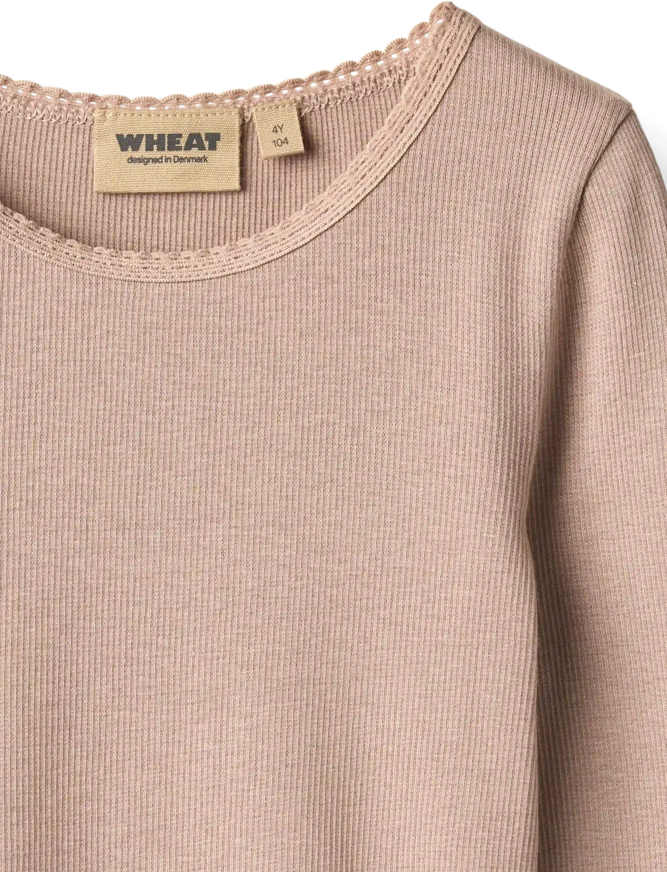Wheat - Rib T-Shirt L/S Reese - langärmelig - dry rose - 2