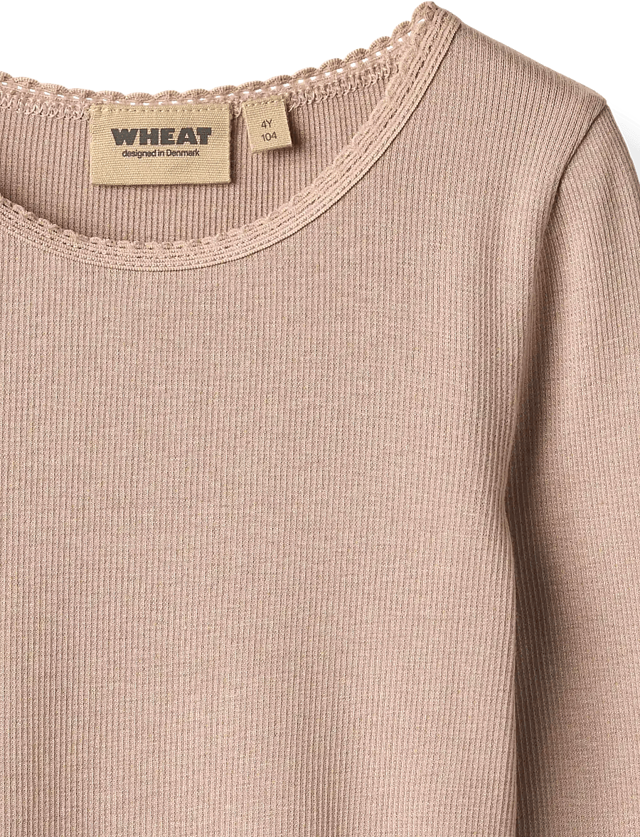 Wheat - Rib T-Shirt L/S Reese - langärmelig - dry rose - 2