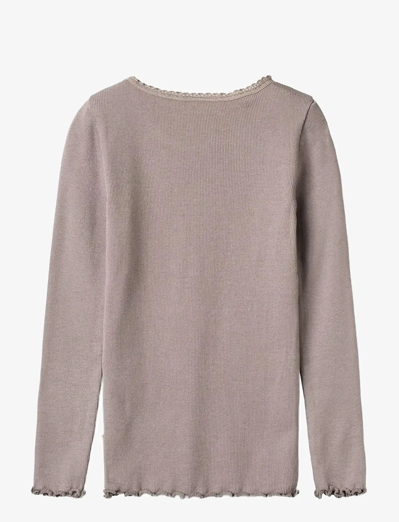Wheat - Rib T-Shirt L/S Reese - langærmede t-shirts - dusty purple - 1