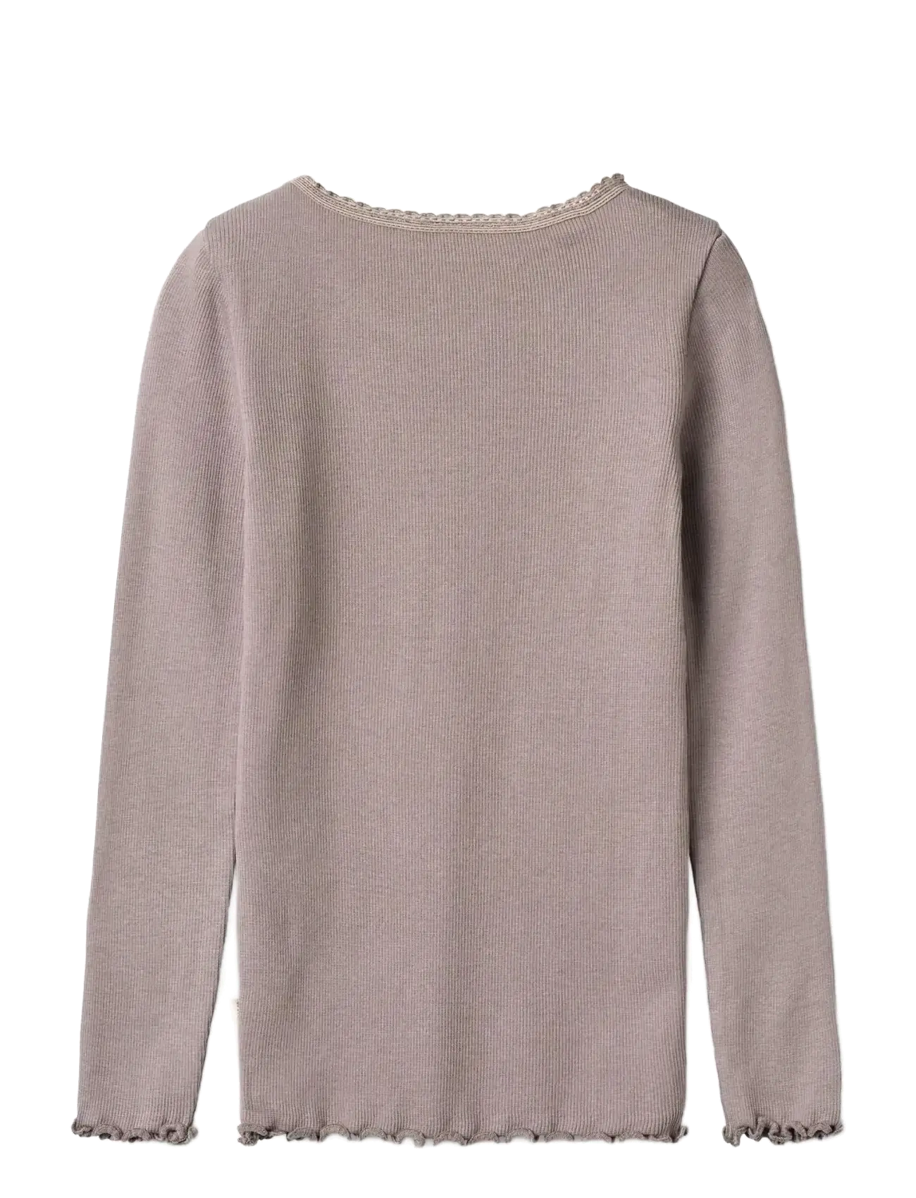 Wheat - Rib T-Shirt L/S Reese - long-sleeved t-shirts - dusty purple - 1