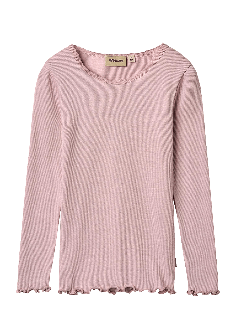 Wheat - Rib T-Shirt L/S Reese - langärmelig - lavender mist - 0