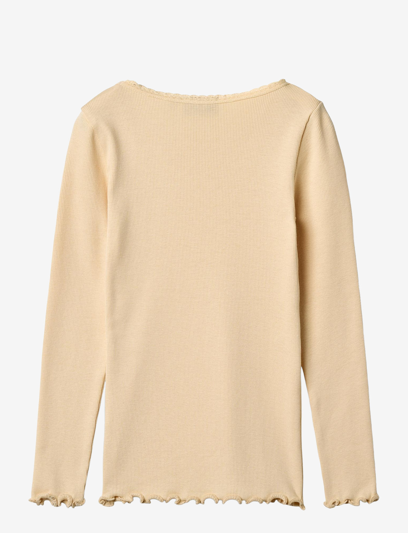 Wheat - Rib T-Shirt L/S Reese - pikkade varrukatega t-särgid - macadamia - 1
