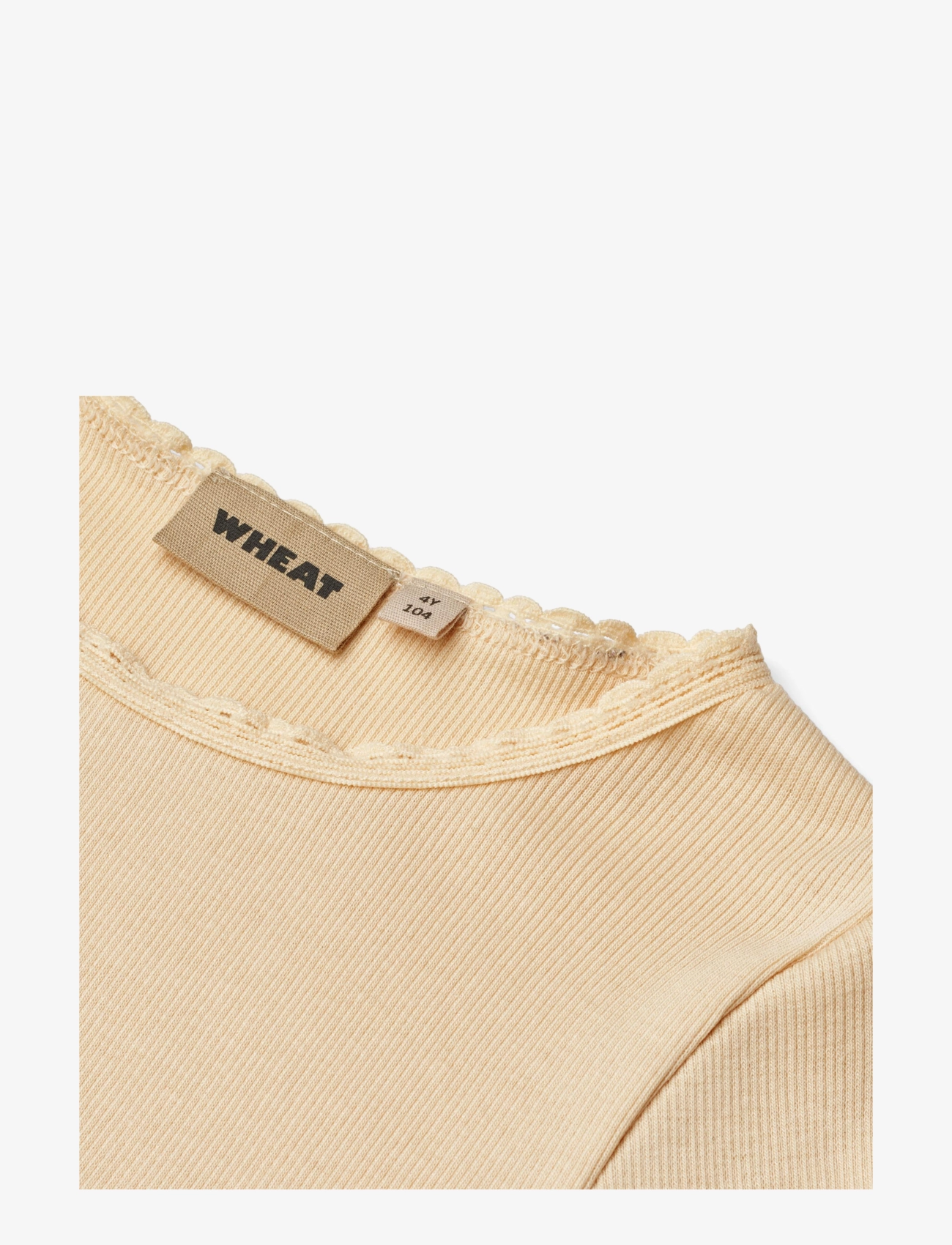 Wheat - Rib T-Shirt L/S Reese - langerma bolir - macadamia - 2