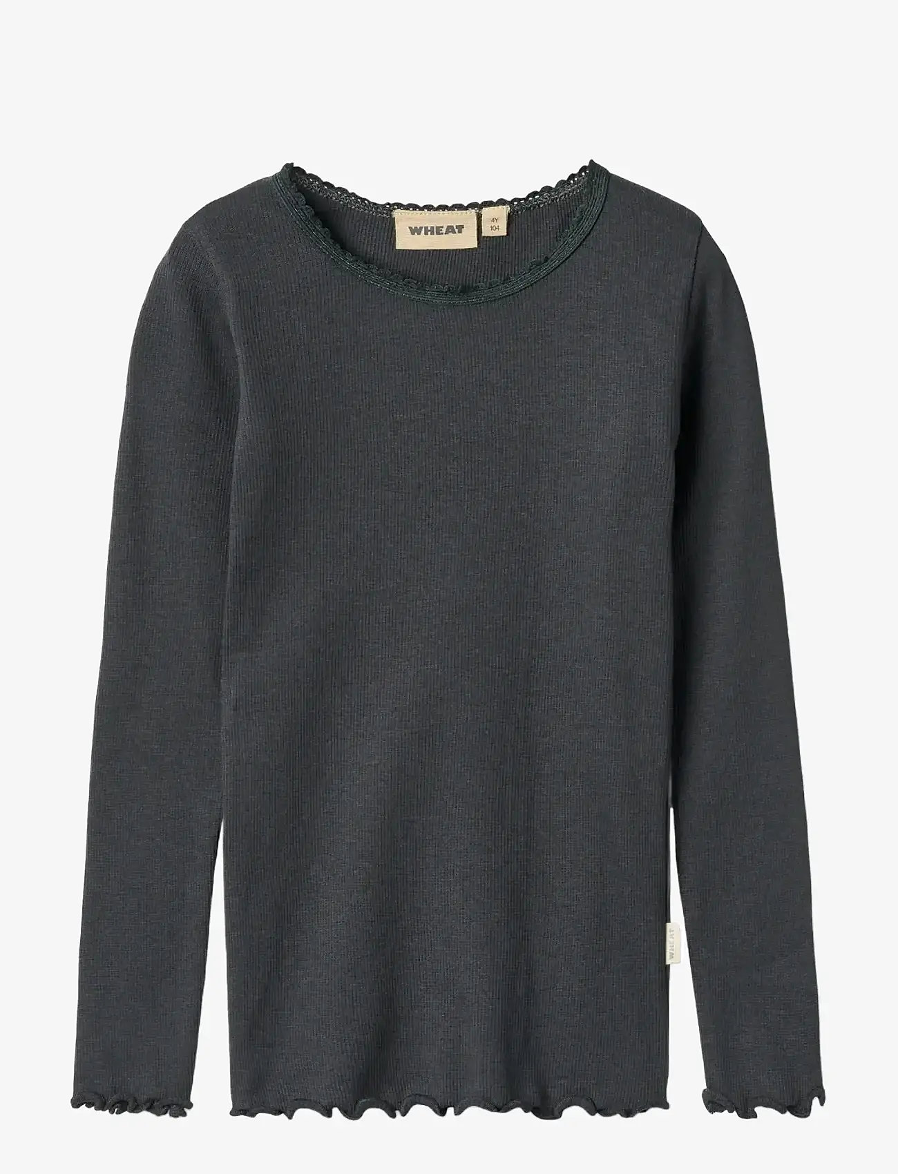 Wheat - Rib T-Shirt L/S Reese - langærmede t-shirts - night - 0