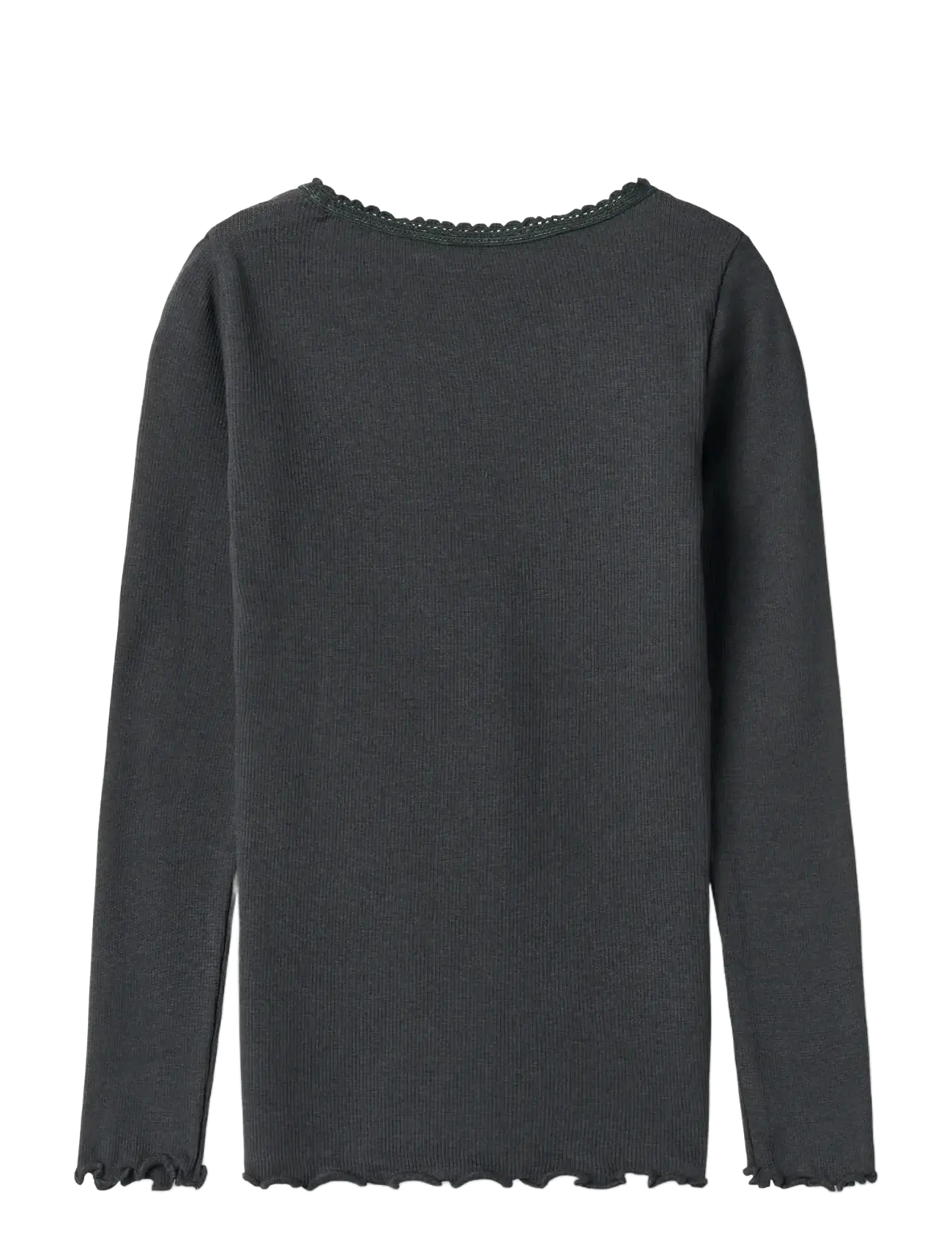 Wheat - Rib T-Shirt L/S Reese - long-sleeved t-shirts - night - 1