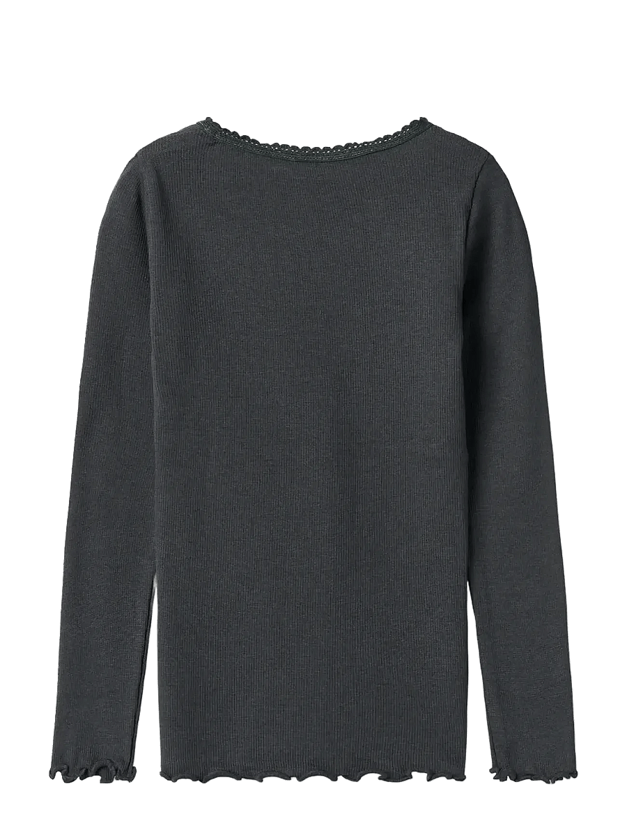 Wheat - Rib T-Shirt L/S Reese - pikkade varrukatega t-särgid - night - 1