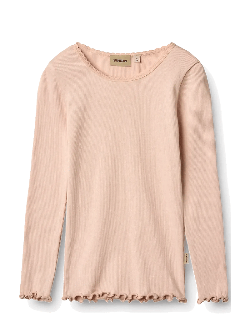 Wheat - Rib T-Shirt L/S Reese - langärmelig - powder - 1