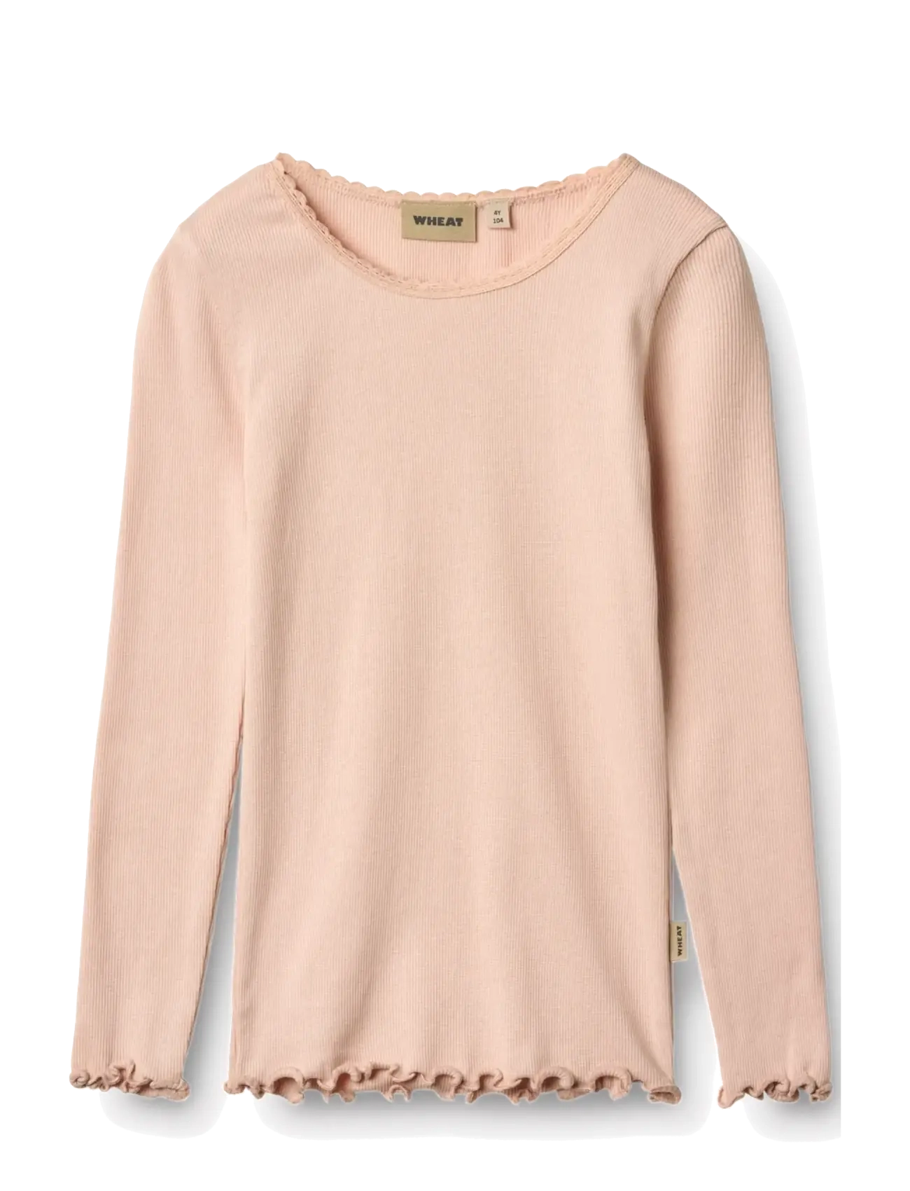 Wheat - Rib T-Shirt L/S Reese - t-krekli ar garām piedurknēm - powder - 1
