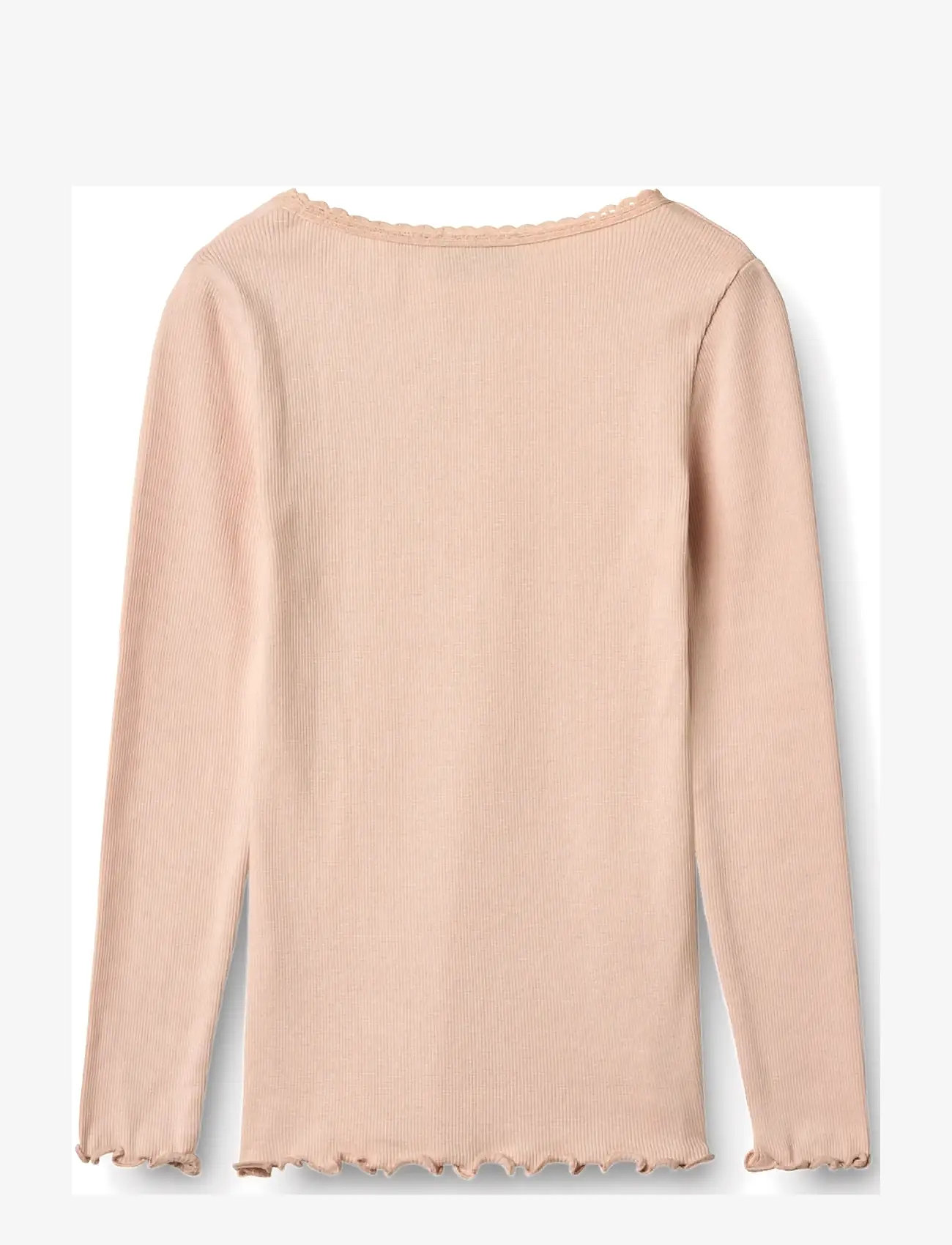 Wheat - Rib T-Shirt L/S Reese - långärmade t-shirts - powder - 2